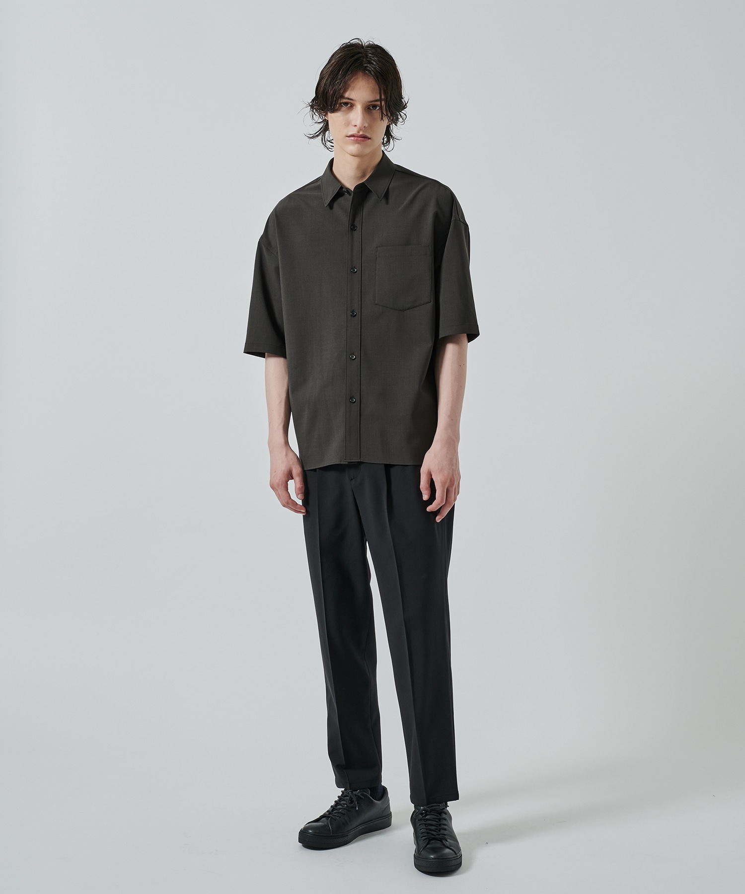 SUMMER WOOL TAPERED SLACKS STUDIOUS