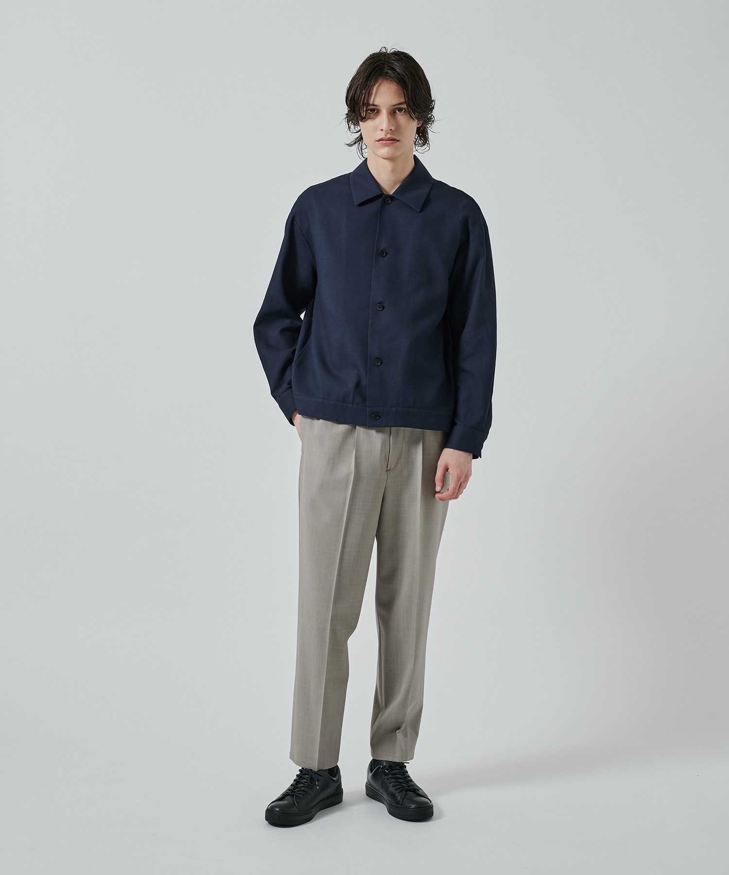 SUMMER WOOL TAPERED SLACKS STUDIOUS
