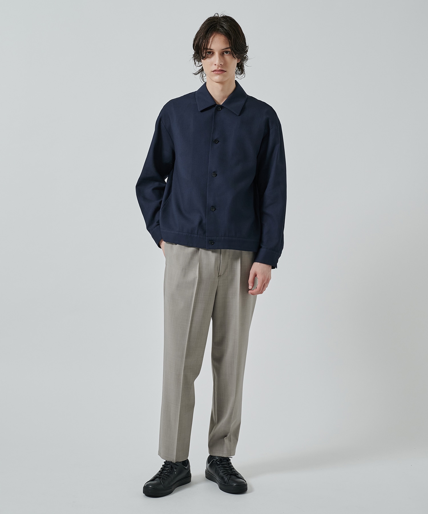 SUMMER WOOL TAPERED SLACKS STUDIOUS