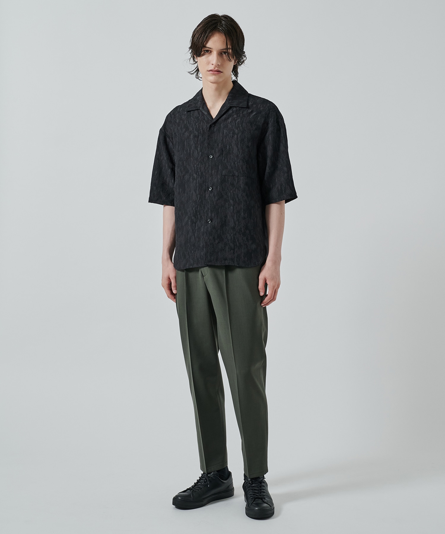 SUMMER WOOL TAPERED SLACKS STUDIOUS