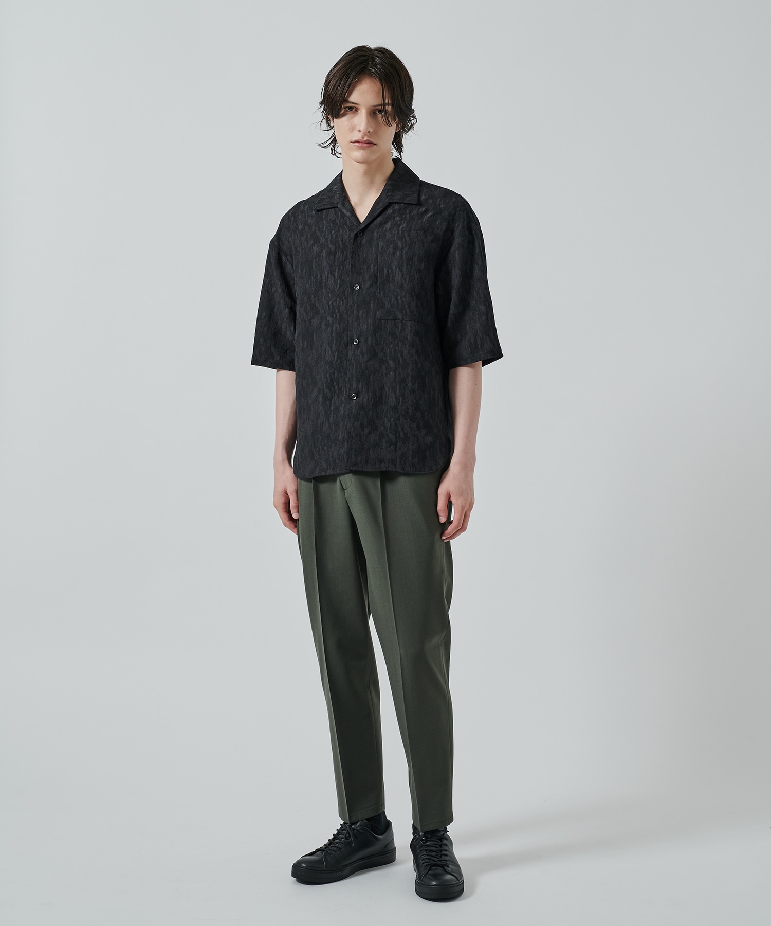 SUMMER WOOL TAPERED SLACKS STUDIOUS