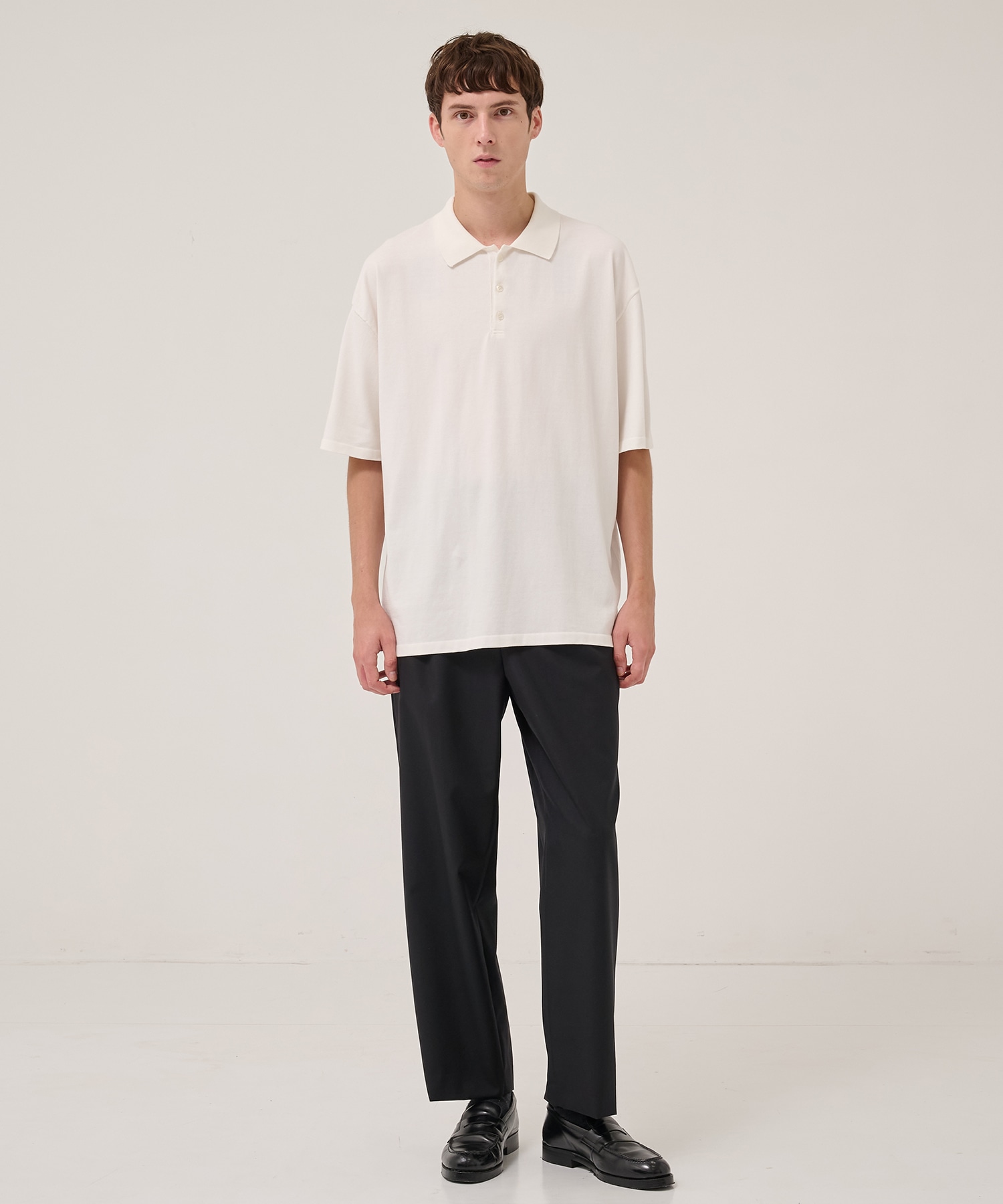 WOOL TORPICAL LOOSE FIT PANTS ATON