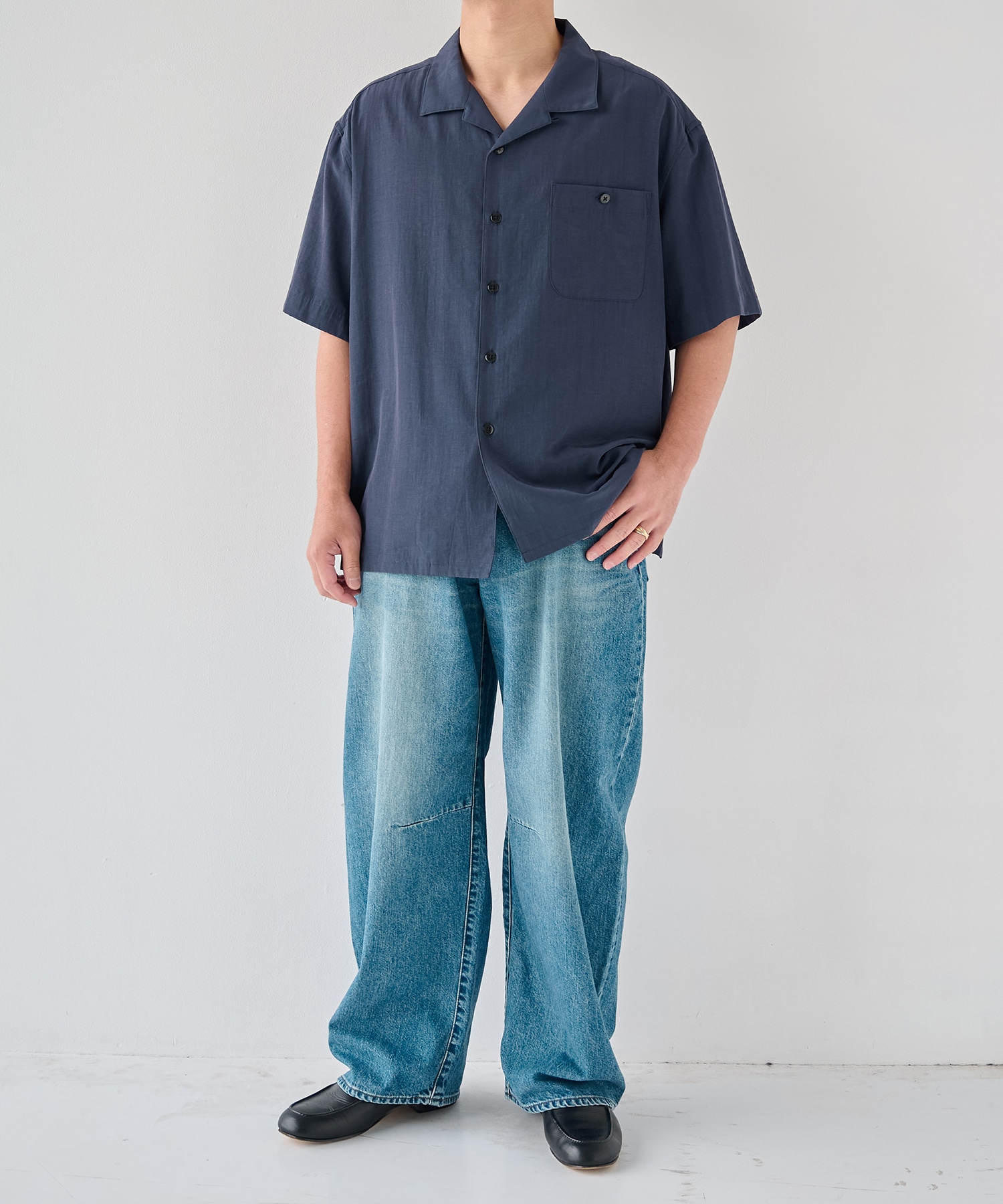 別注 Short Sleeve Open Collar Shirt soe