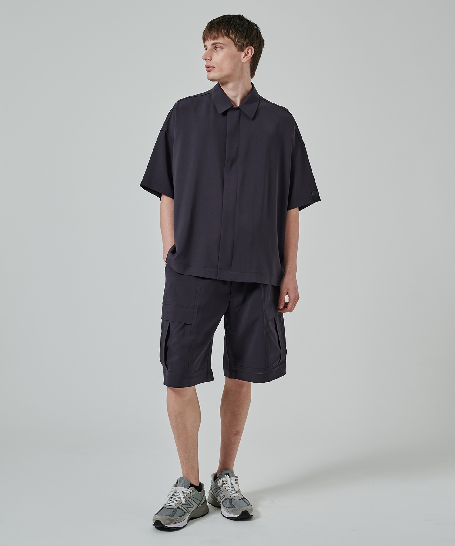 2251-SH58-003 ZIP UP HALF SLEEVE SHIRT N.HOOLYWOOD