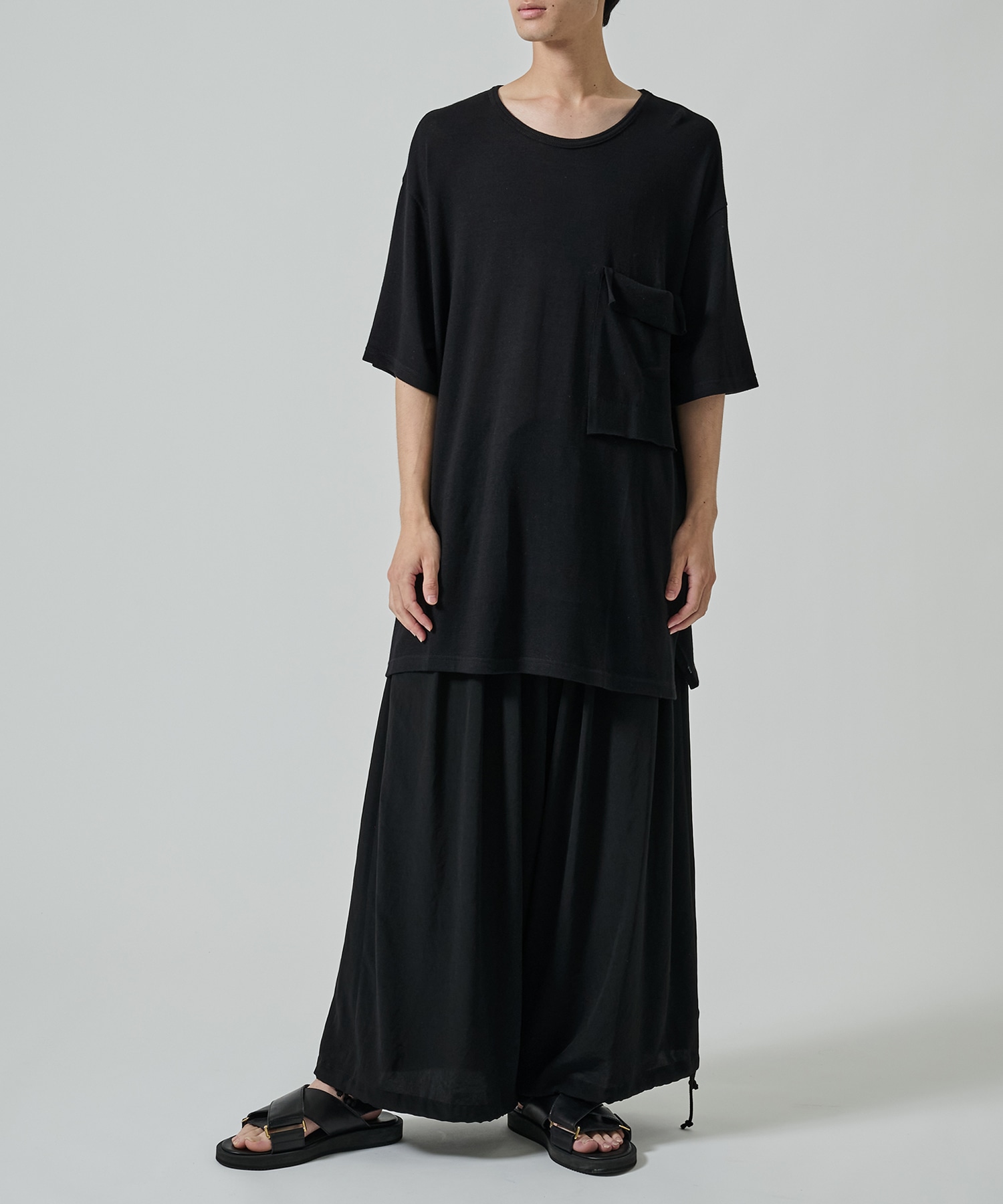 綿アンゴラ胸ポケットT Yohji Yamamoto