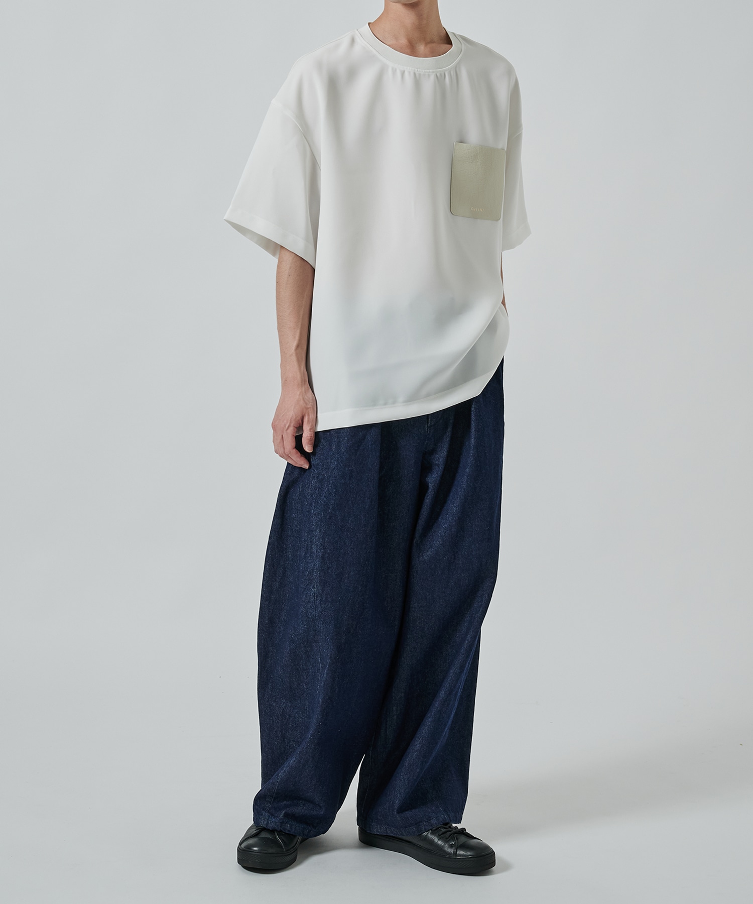 〈別注〉Sugoku Suzushii Leather Pocket S/S TEE CULLNI