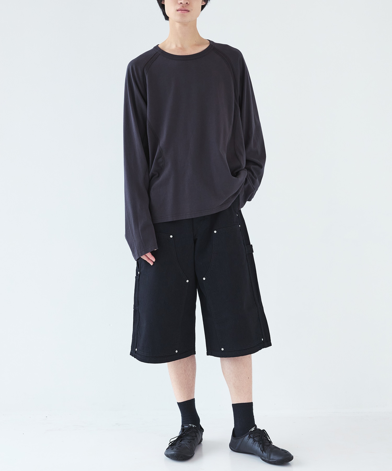 別注 OW DOUBLE KNEE DENIM SHORTS JieDa