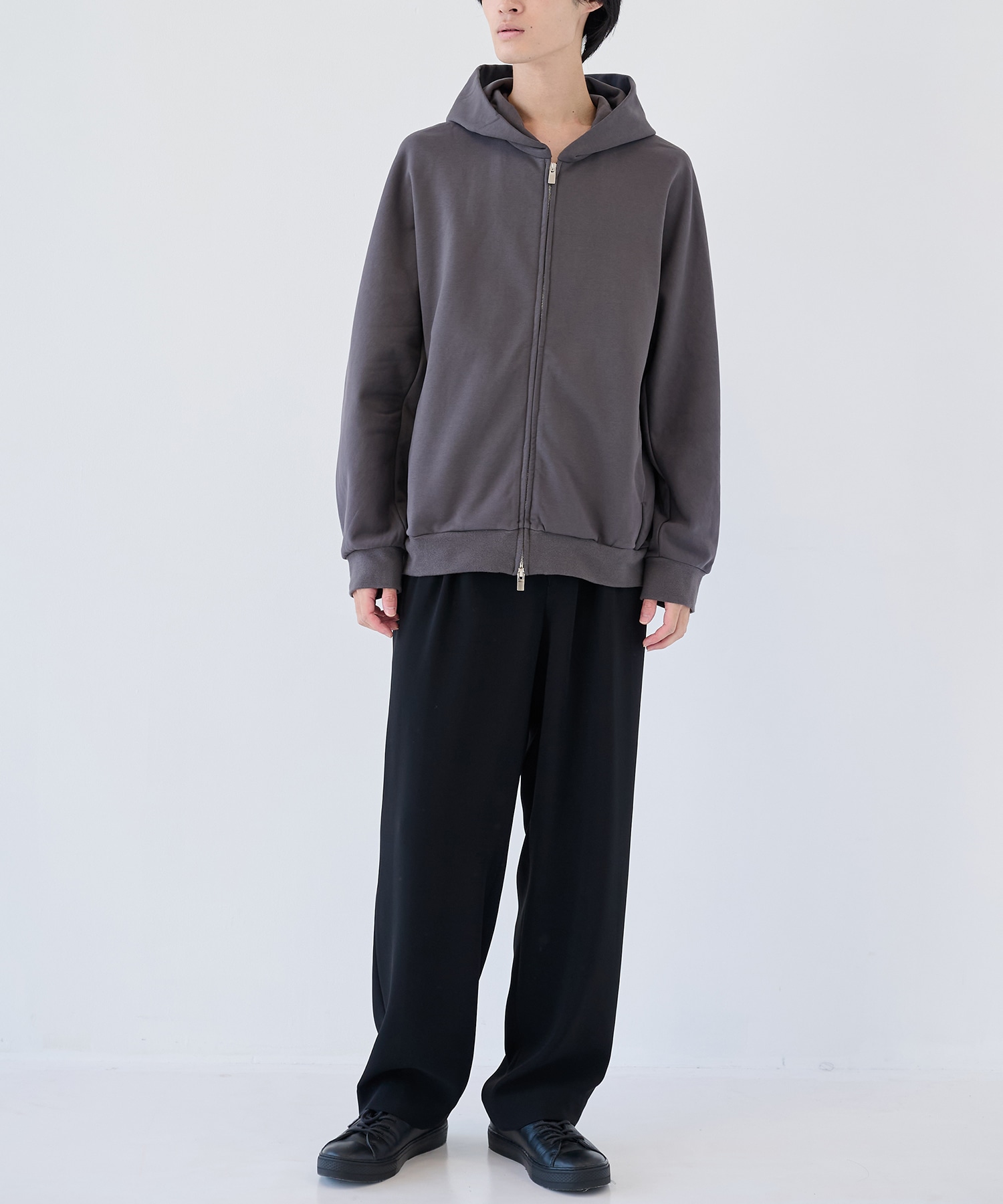 CO STRECH TERRY ZIP UP HOODIE ATTACHMENT