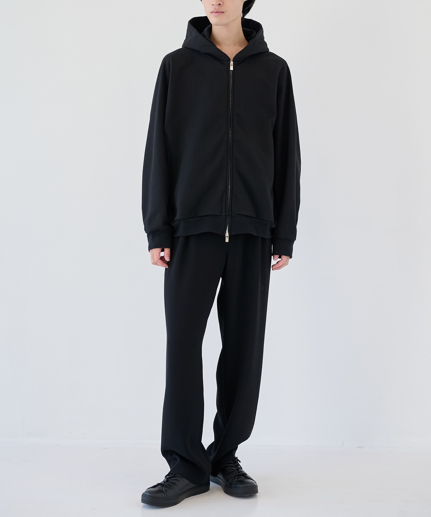 CO STRECH TERRY ZIP UP HOODIE ATTACHMENT