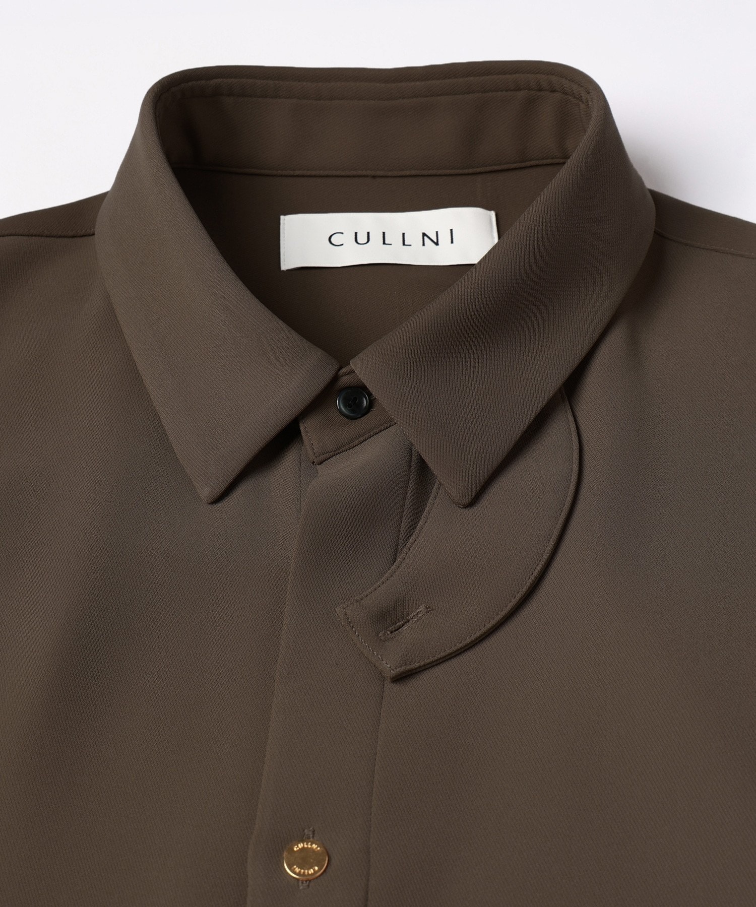 Double Cloth Twill Front Fly Chin Tab Shirt CULLNI