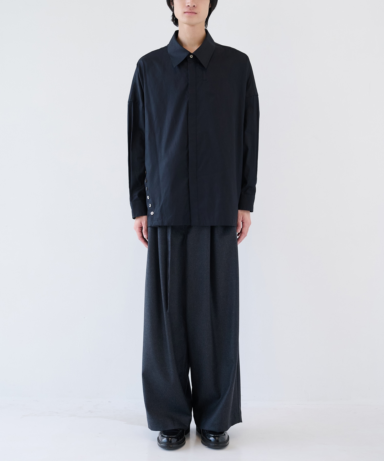 アシンメトリービッグシャツ SHAREEF