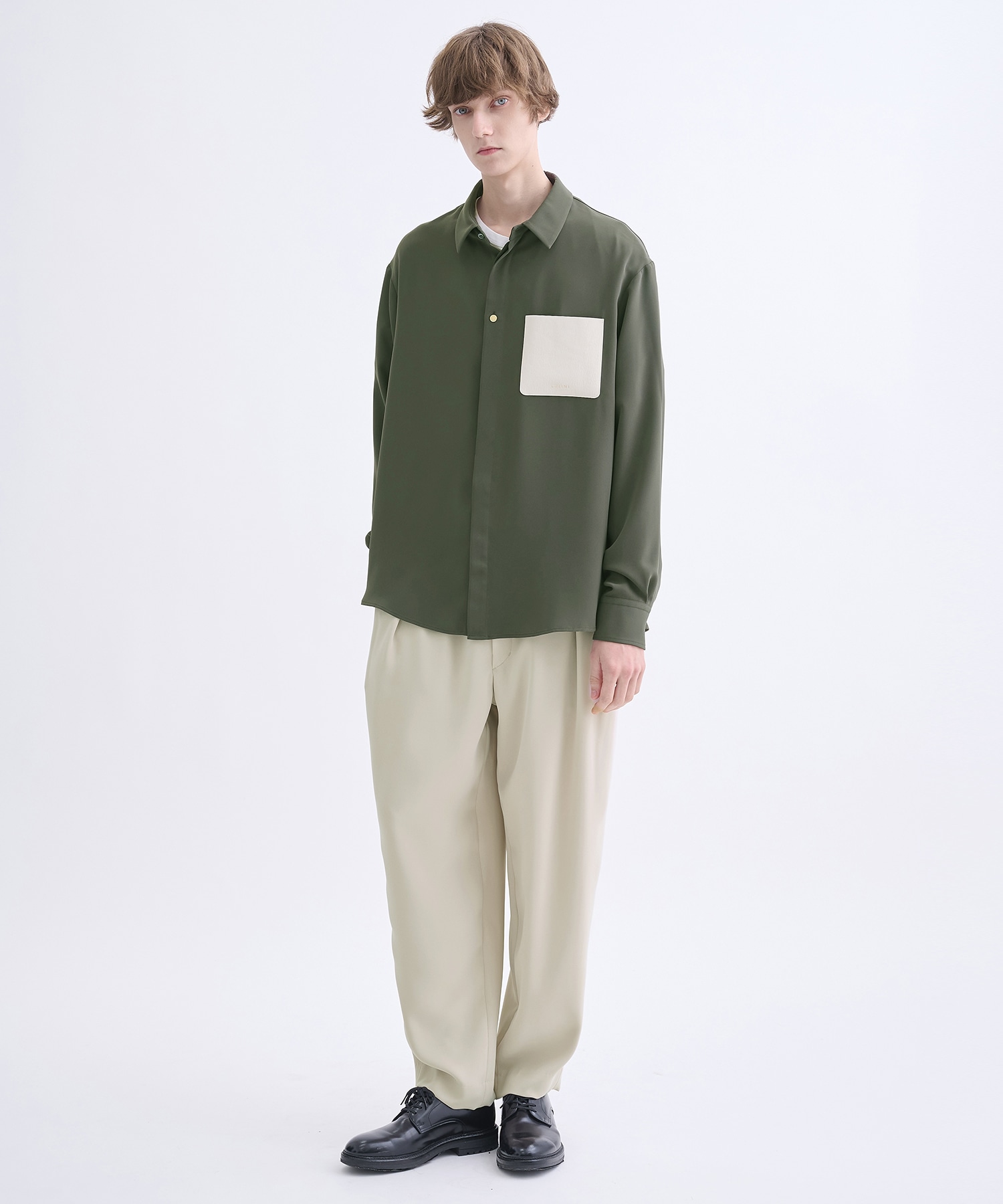 別注 Leather Pocket L/S Shirts CULLNI