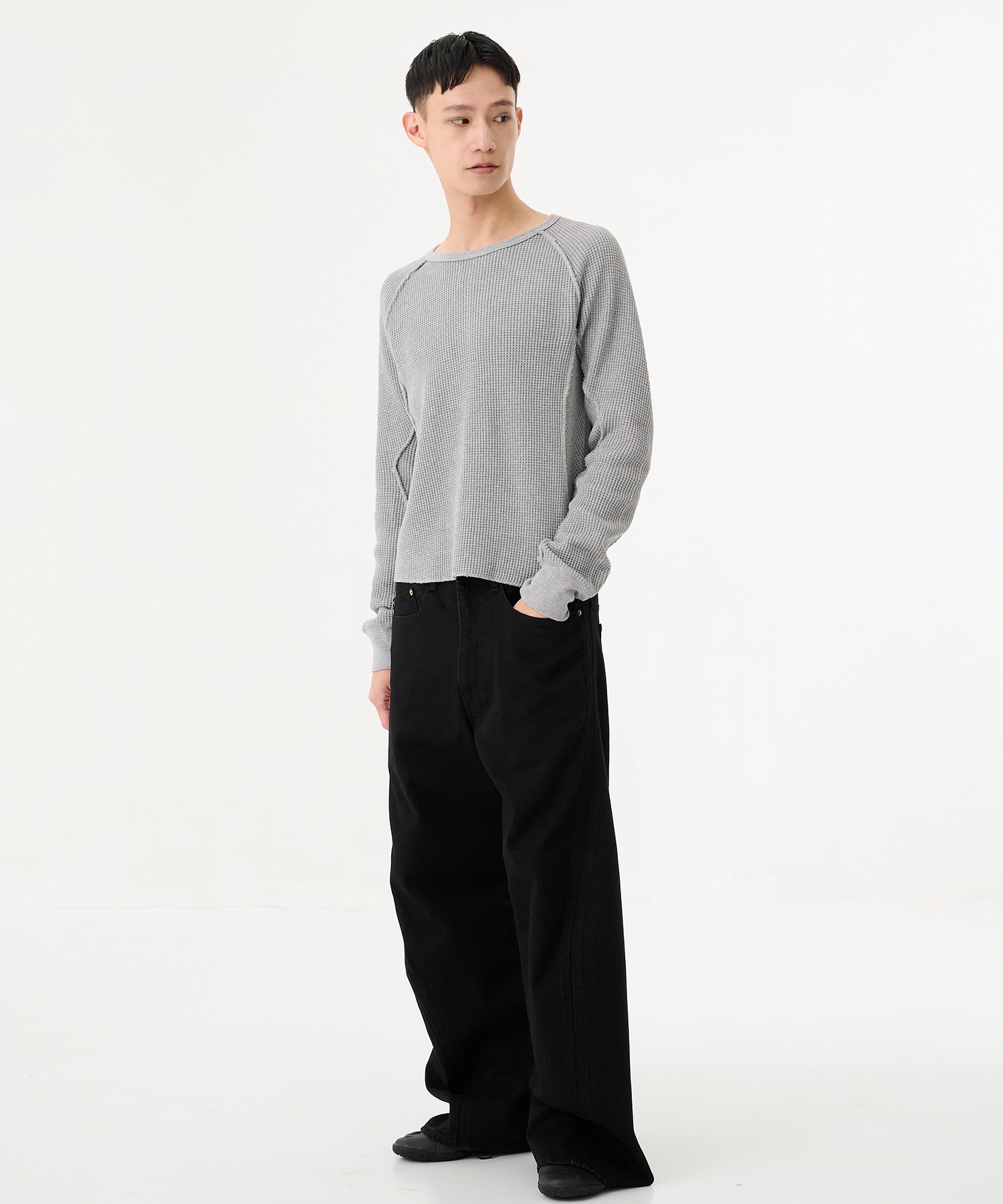 WAFFLE THERMAL LONG SLEEVE T-SHIRT NVRFRGT