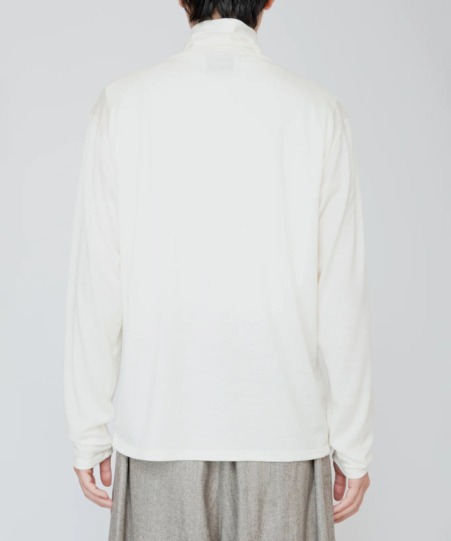 WASHABLE-WOOL HIGH NECK SHIRT RAINMAKER