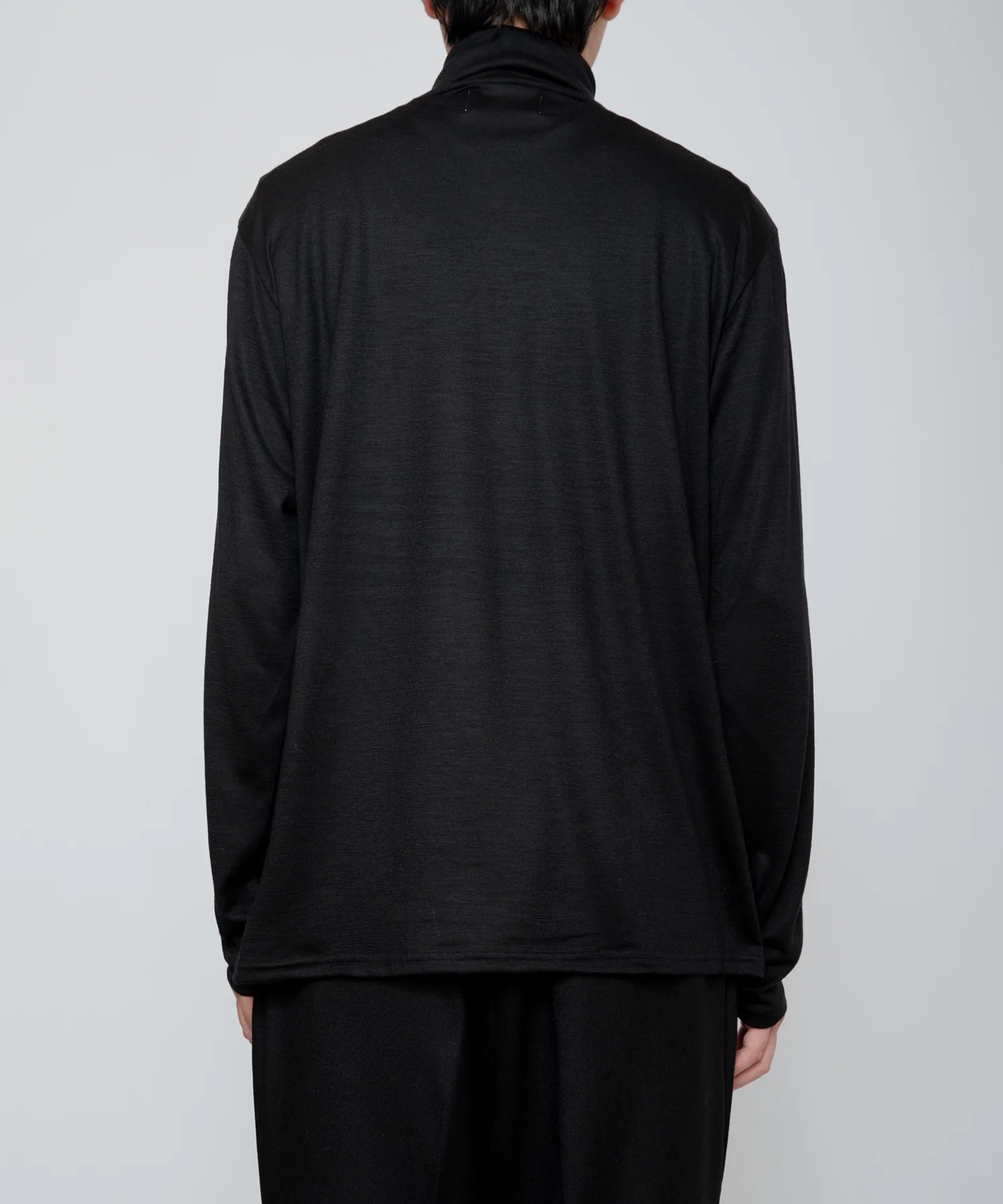 WASHABLE-WOOL HIGH NECK SHIRT RAINMAKER