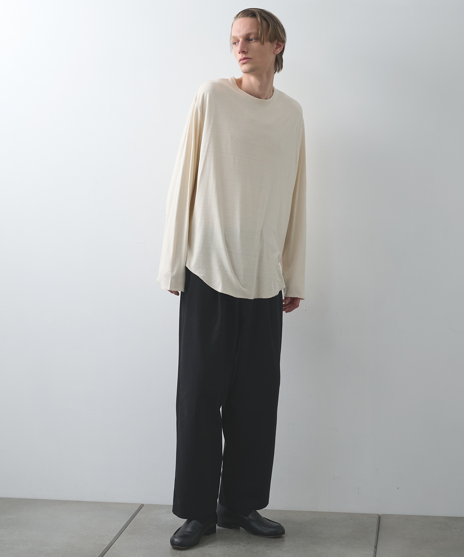 ノイルシルク天竺 / ラウンドヘムクルーネック MARKAWARE/marka