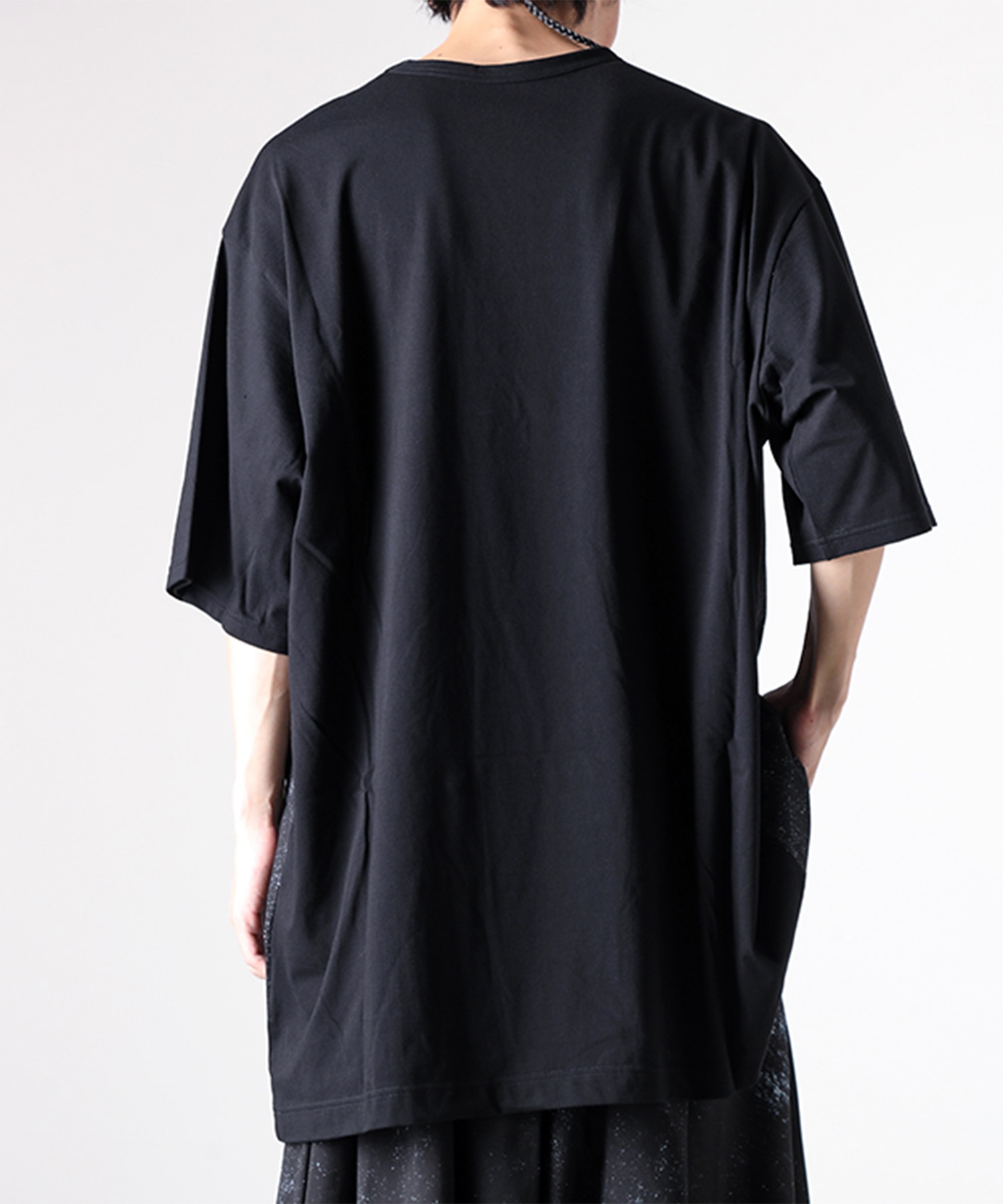 SILKETTE JERSEY FLORAL PATTERN SLIT JUMBO SHORT SLEEVED T-SH GroundY