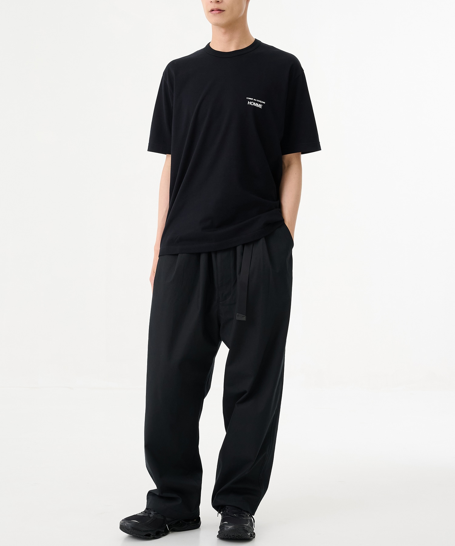 COMME des GARCONS HOMME ロゴプリント 綿天竺 半袖カットソー / HP-T101-051 COMME des GARCONS HOMME