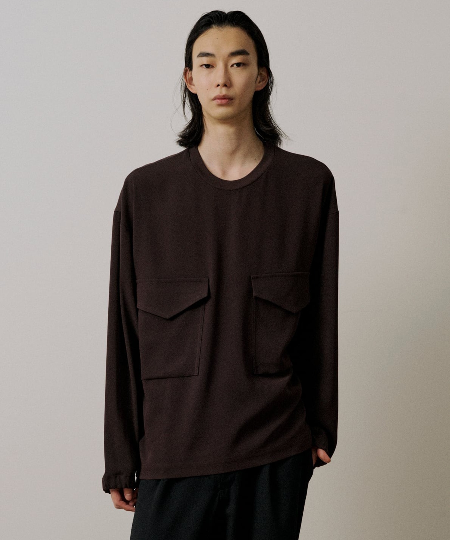 Pocket Long Sleeve Pullover UJOH HOMME