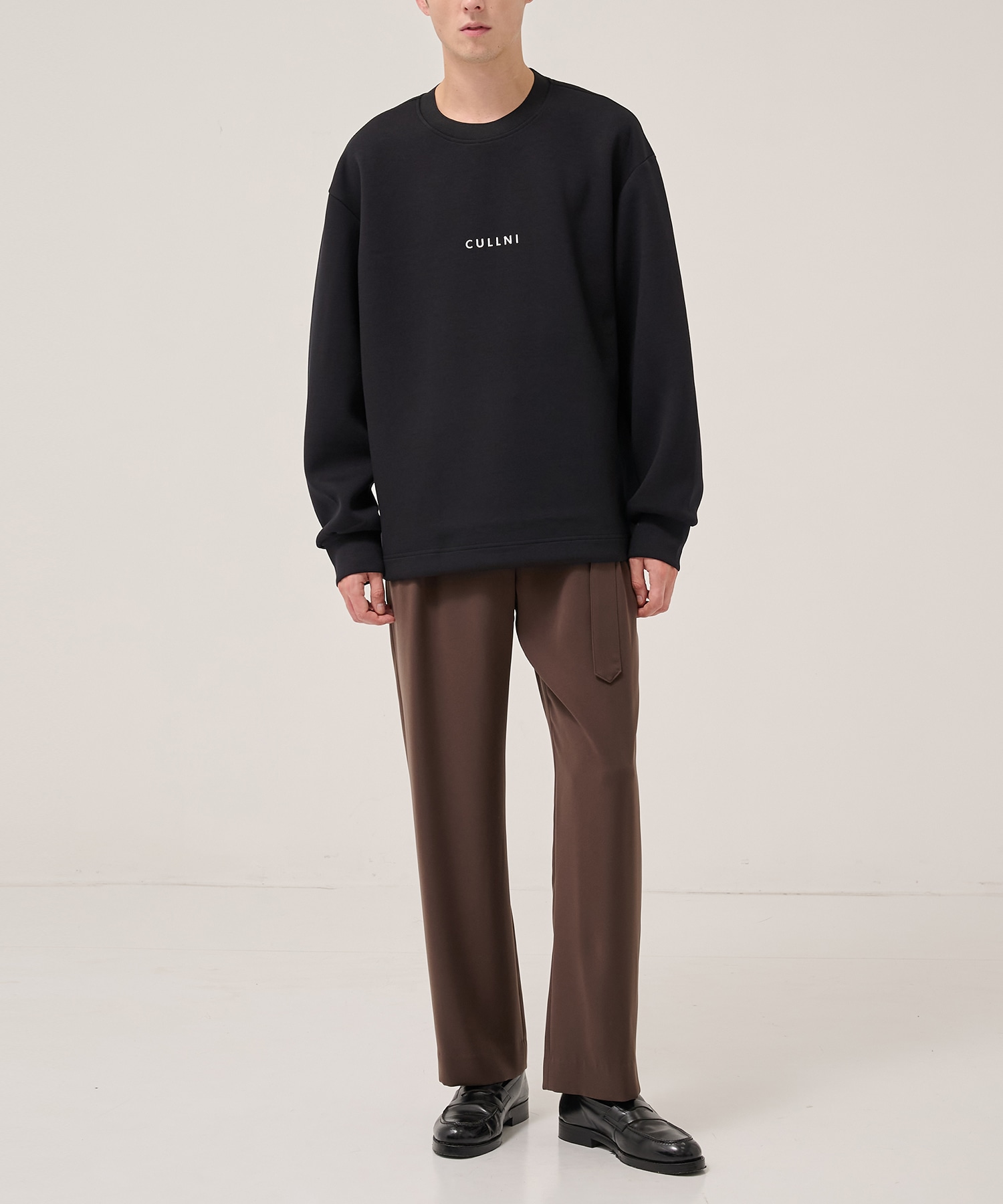 CULLNI Logo Embroidery Long Sleeve Pullover CULLNI