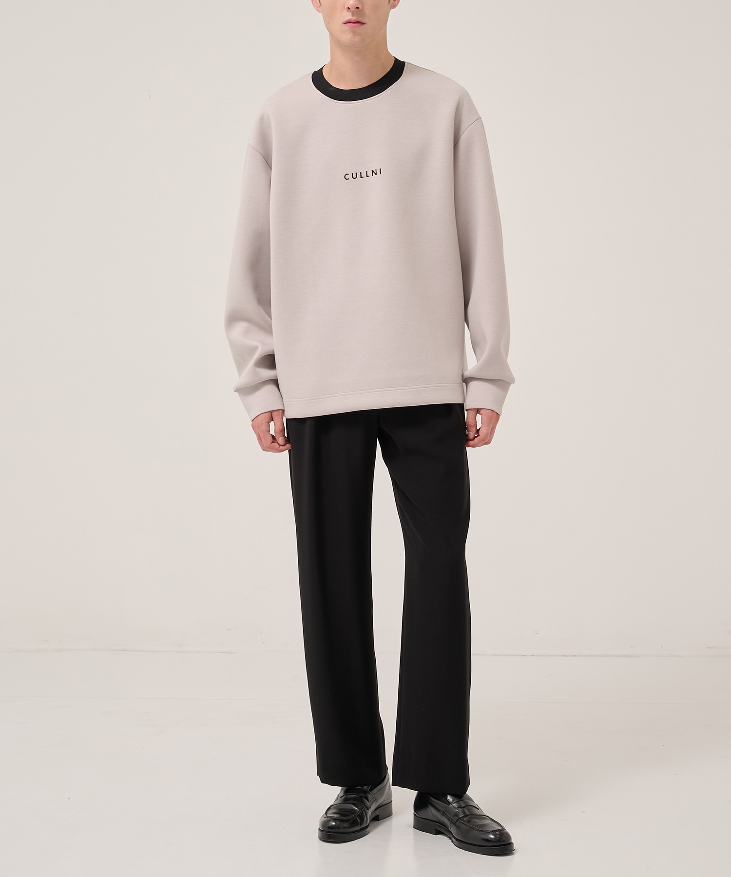 CULLNI Logo Embroidery Long Sleeve Pullover CULLNI