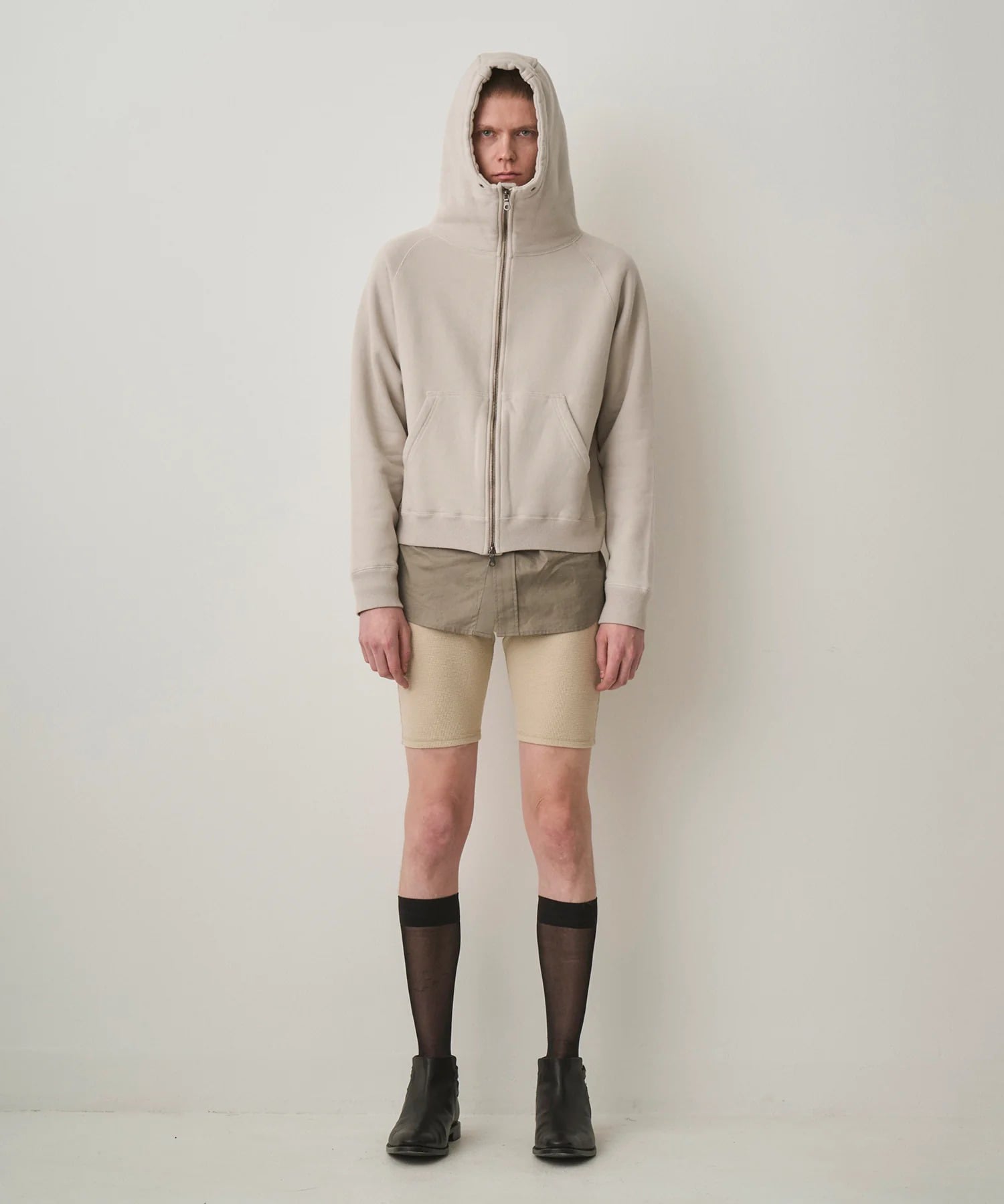 CROPPED BRUSHED HOODIE JUHA