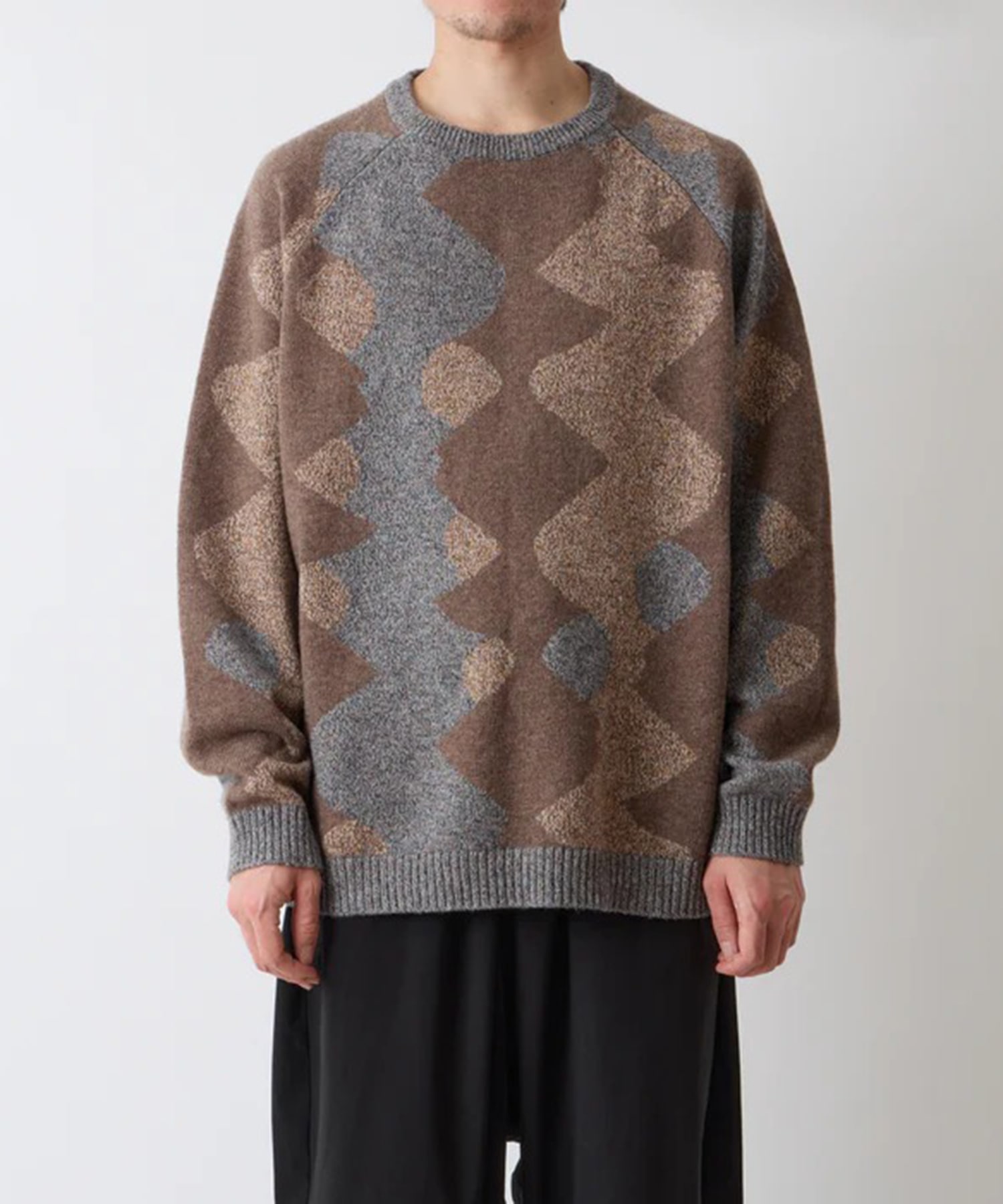 INTARSIA KNIT PULLOVER White Mountaineering