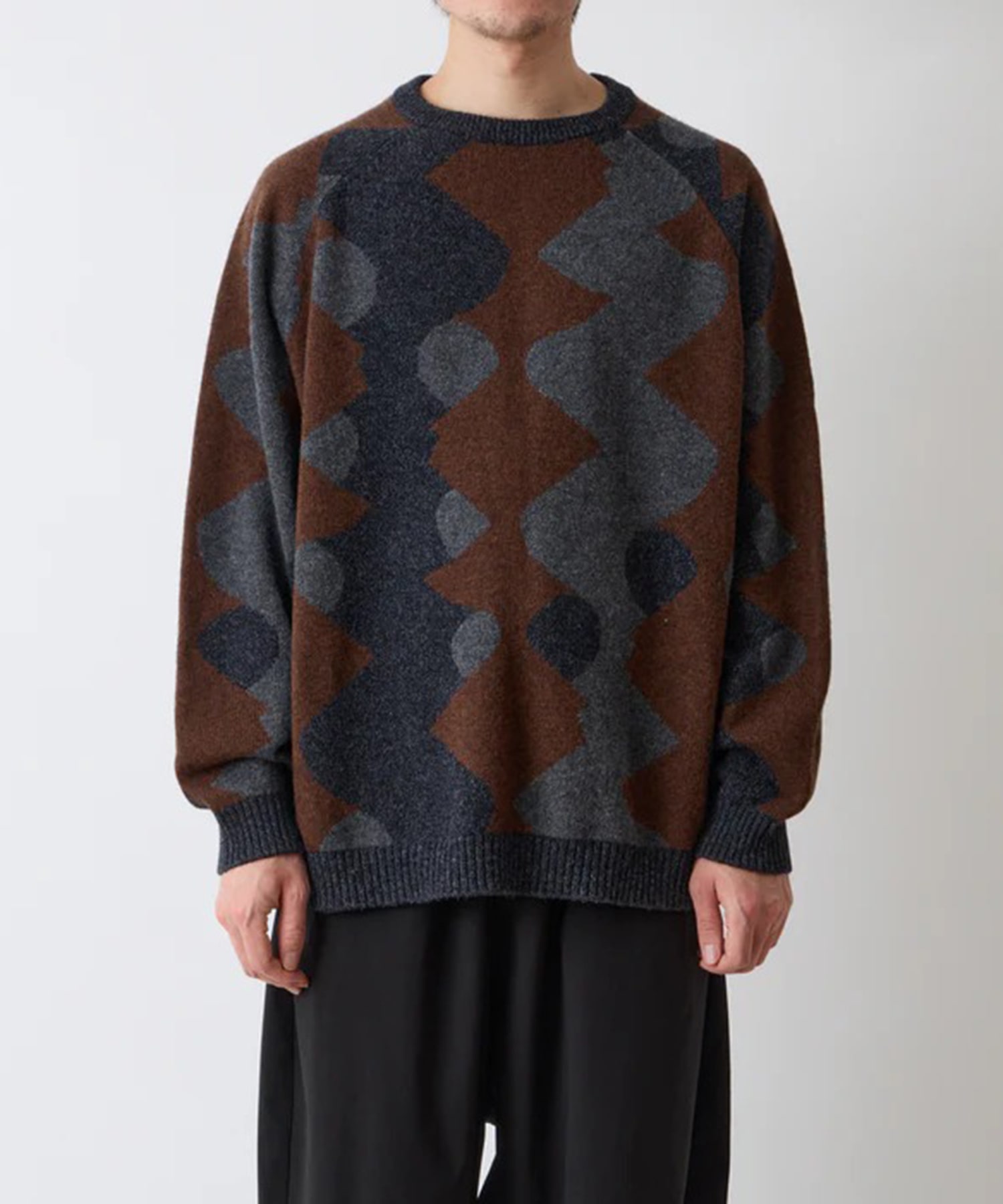 INTARSIA KNIT PULLOVER White Mountaineering