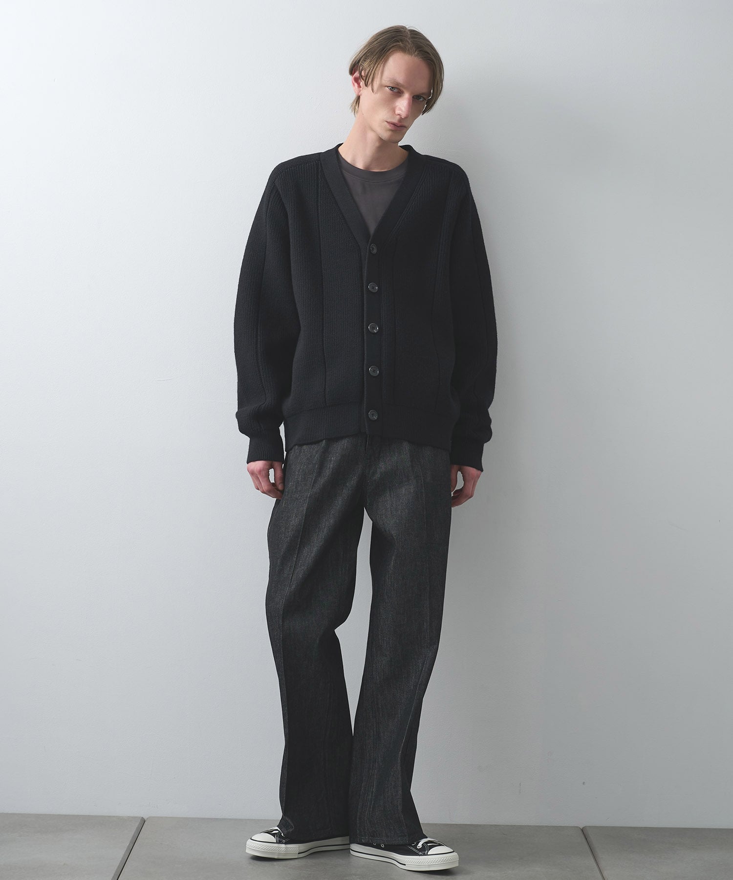 編地切替カーディガン WRAPINKNOT