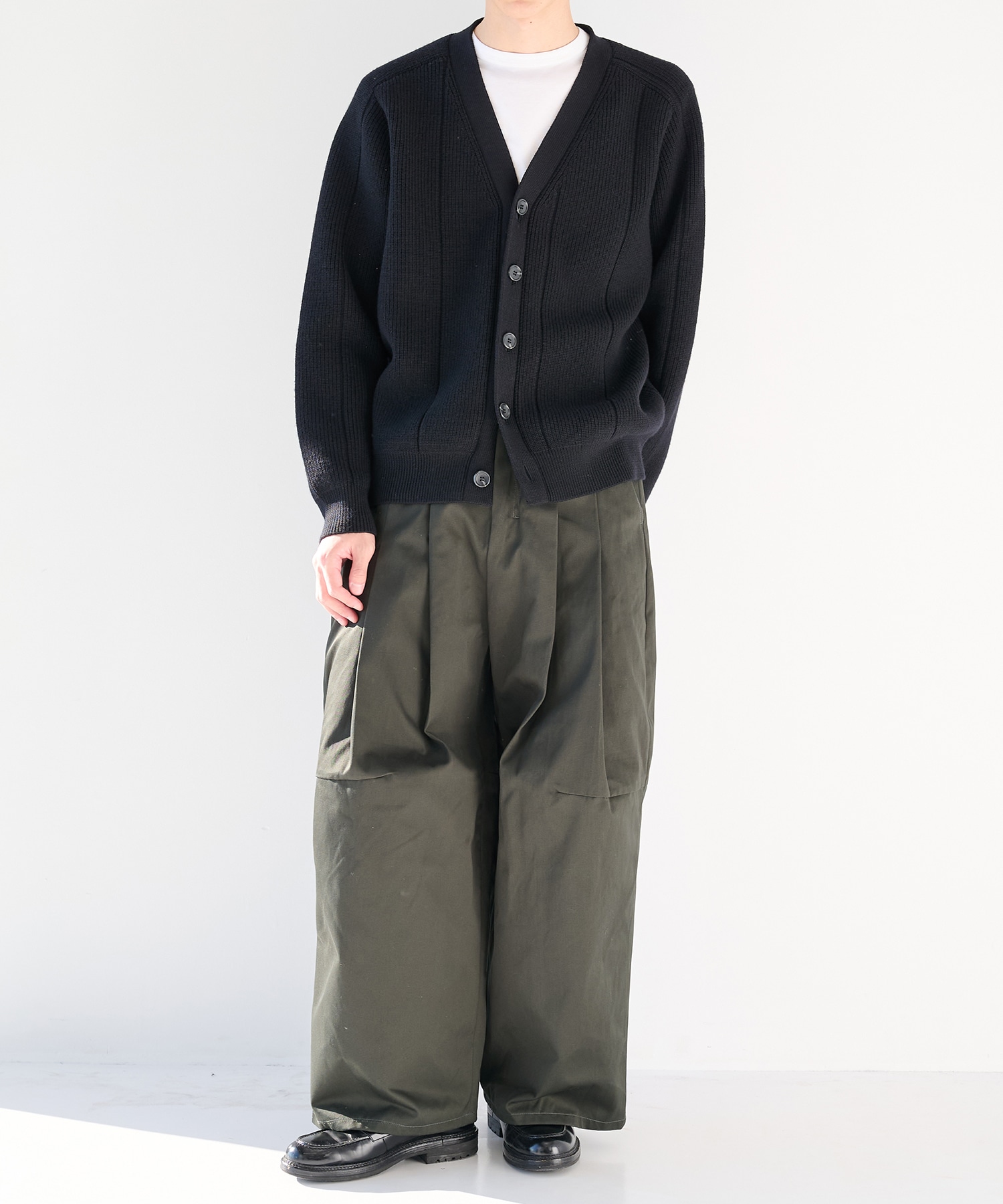 編地切替カーディガン WRAPINKNOT