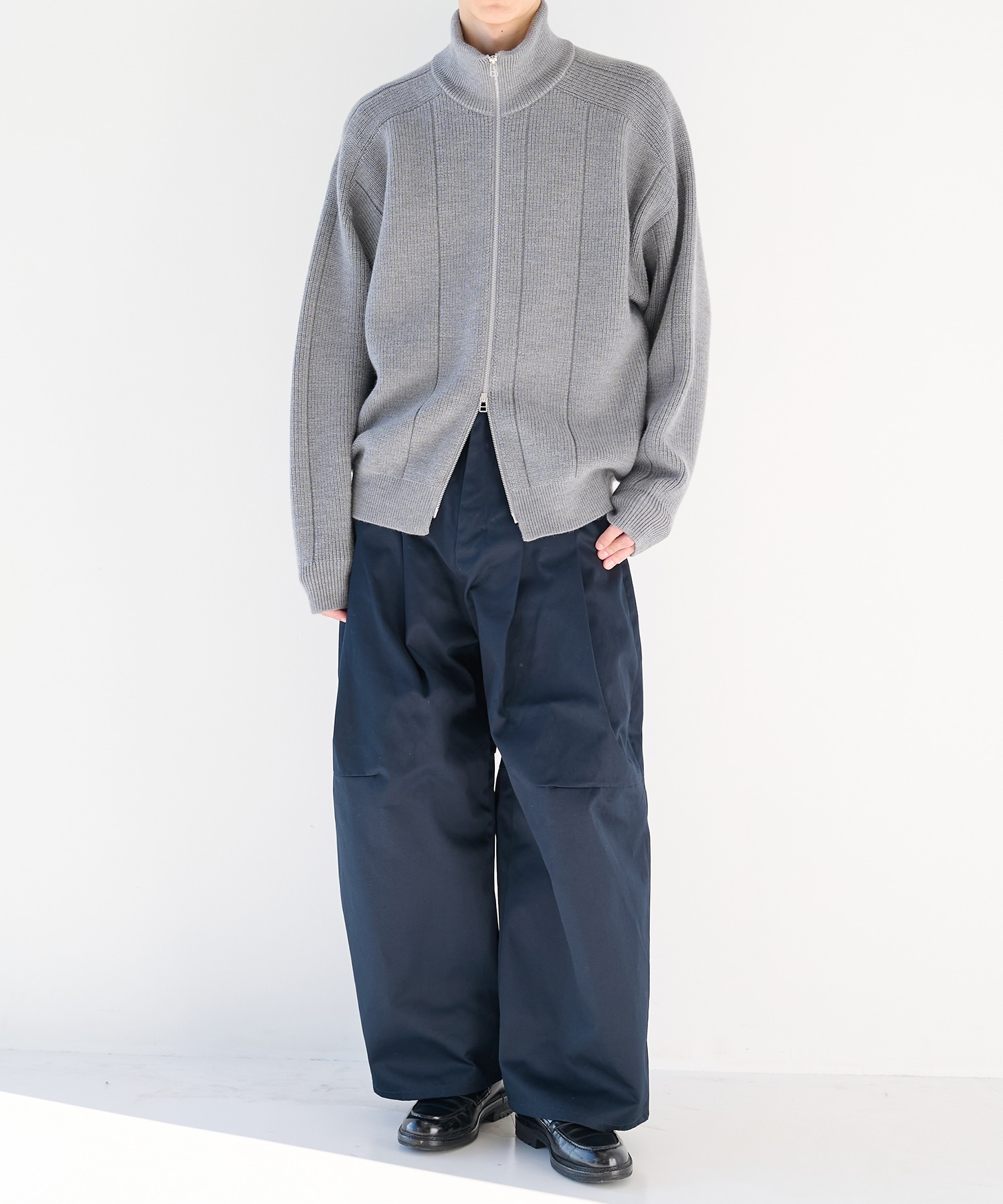 編地切替ドライバーズニット WRAPINKNOT