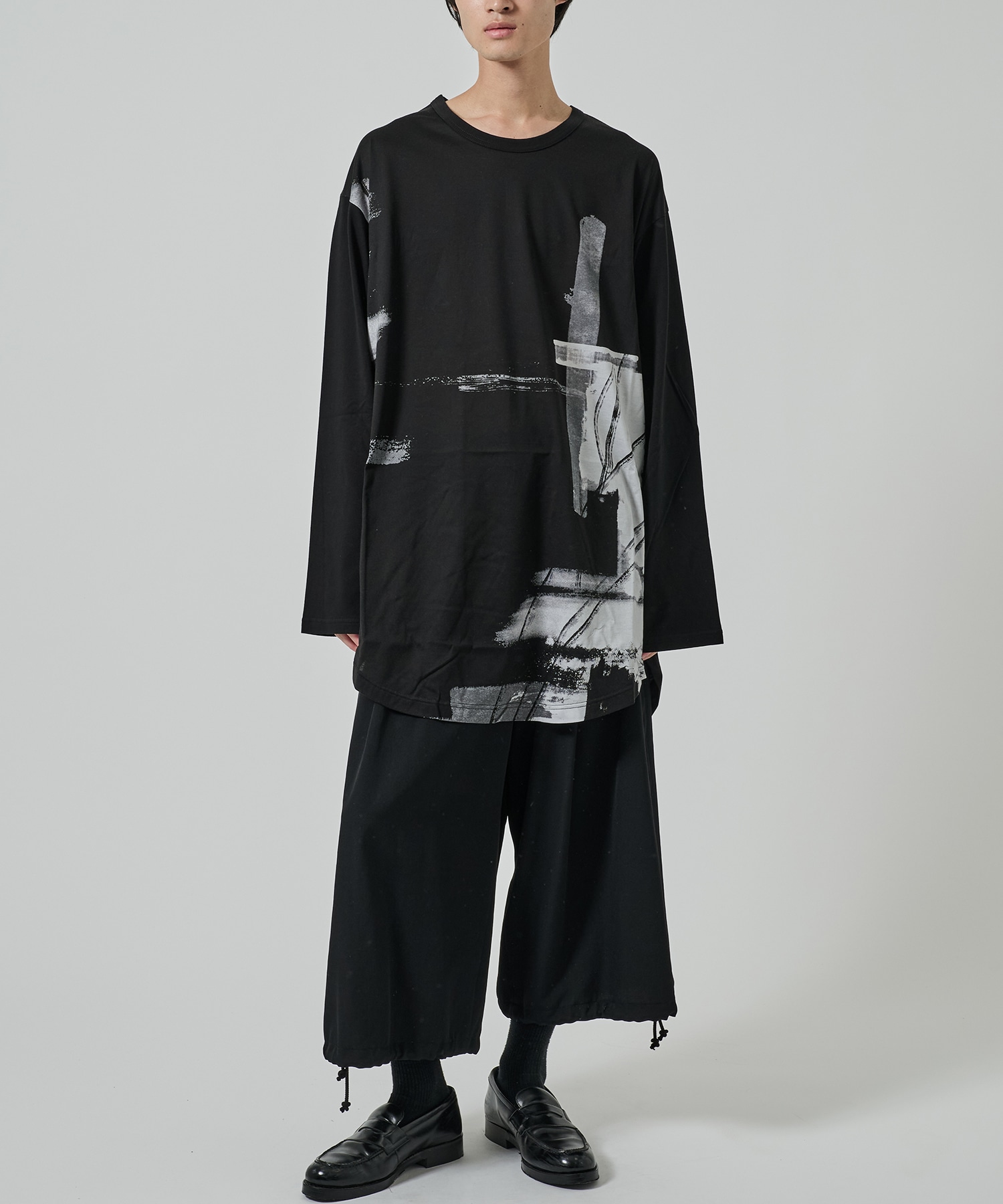 WOOL GABARDINE BALLOON PANTS GroundY
