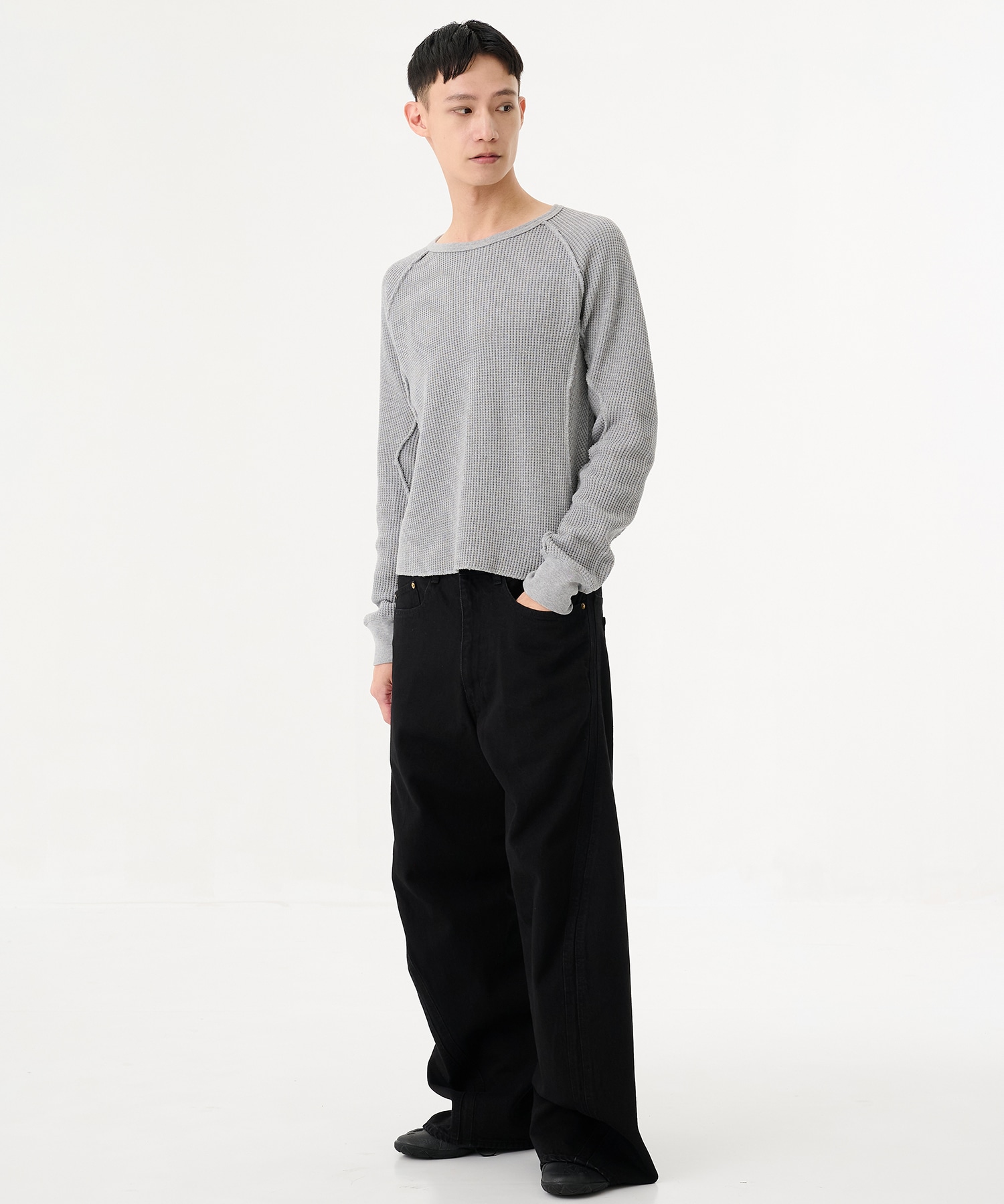 3D TWISTED WIDE LEG JEANS｜NVRFRGT