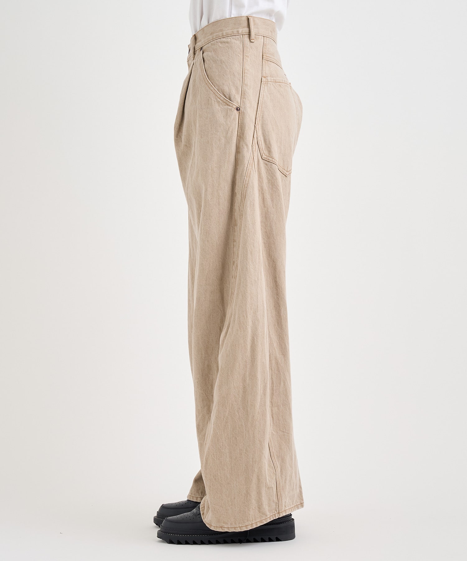 3D cutting denim pants KHOKI