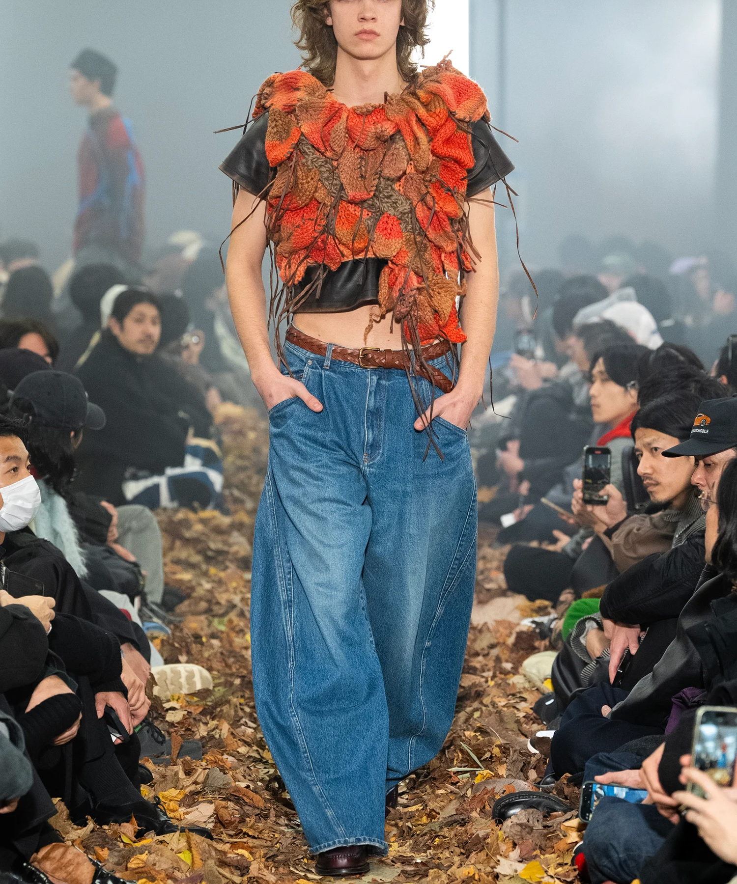 3D cutting denim pants KHOKI