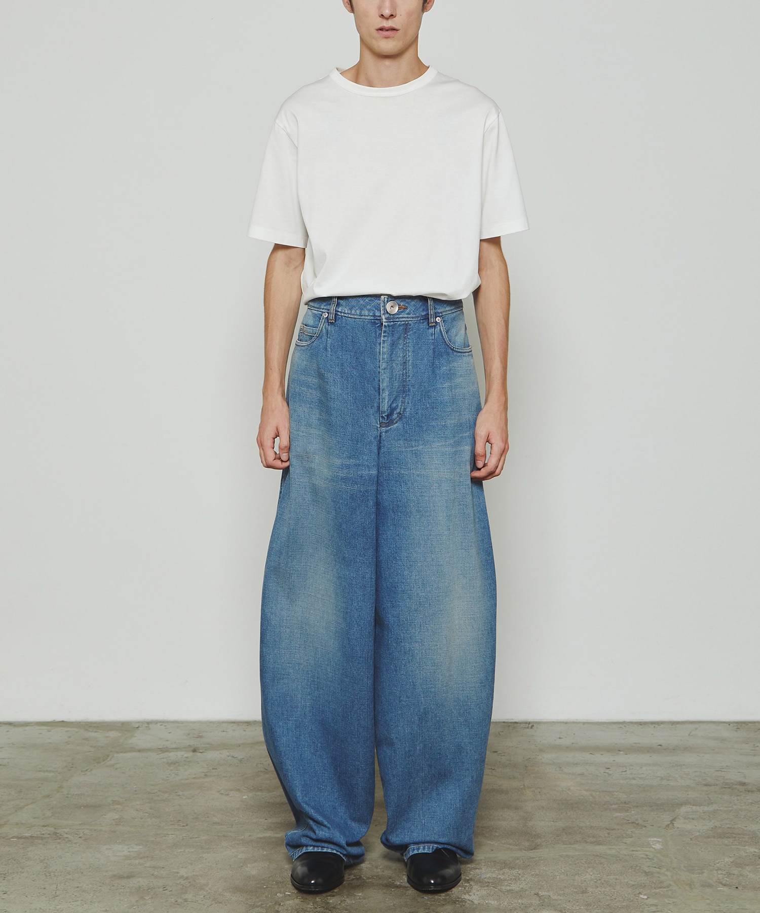 THE RERACS WIDE BARREL PANTS/ワイドバレルパンツ THE RERACS(ザ・リラクス)｜【MEN】ワイドバレルパンツ/グレージュ の