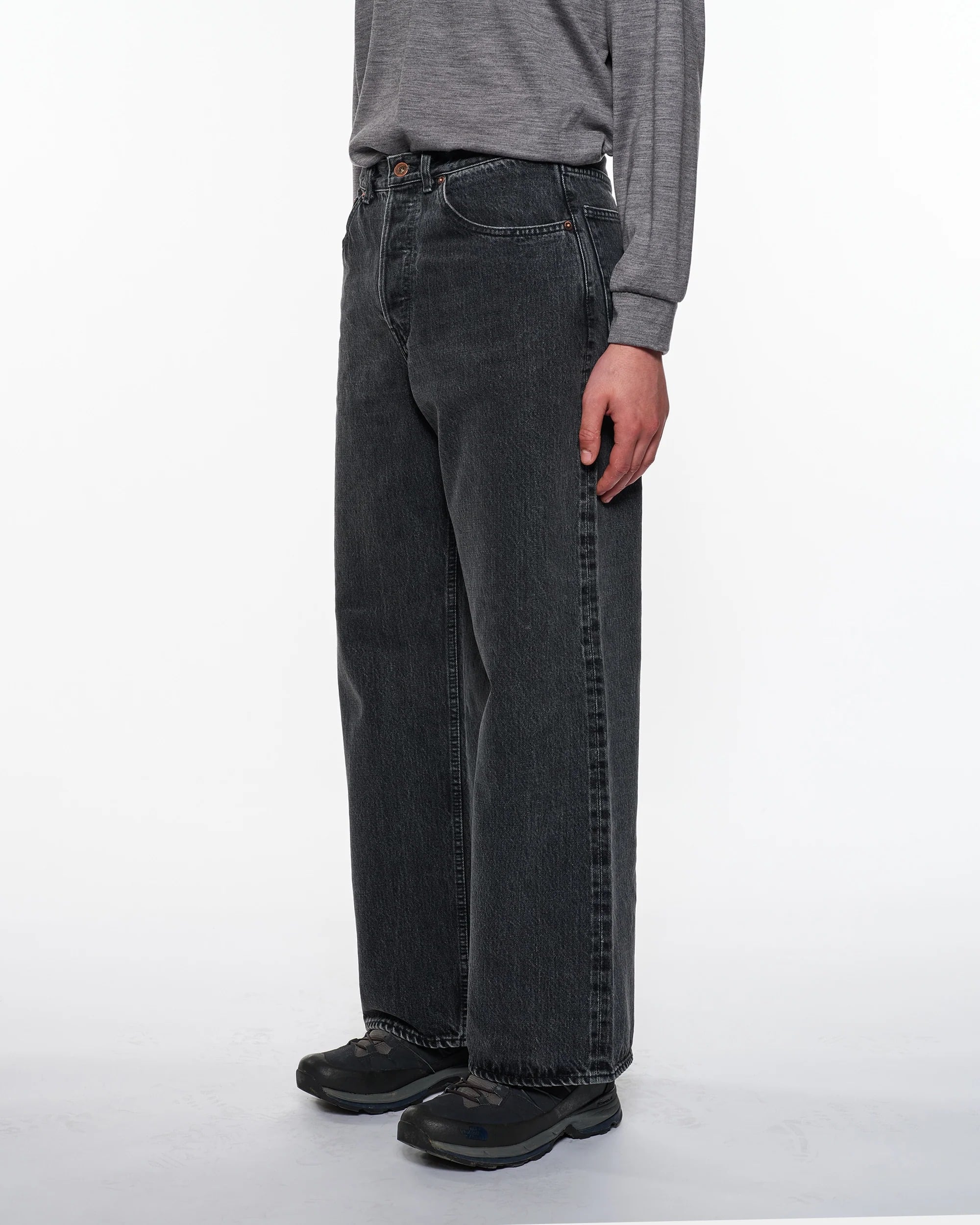 オーガニックコットン 13.5oz セルビッチデニム / ワイドレッグジーンズ MARKAWARE/marka