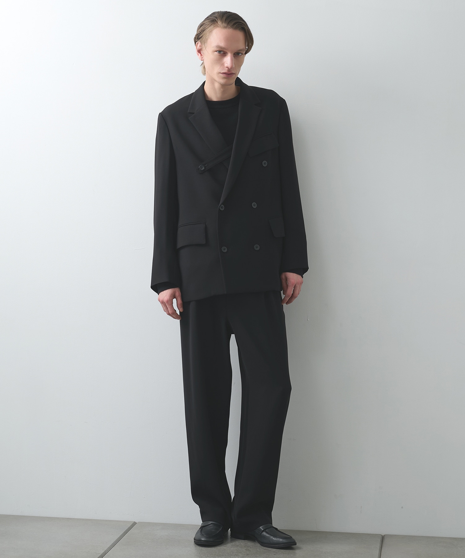 Double Cloth 3Tuck Semi Wide Pants | CULLNI