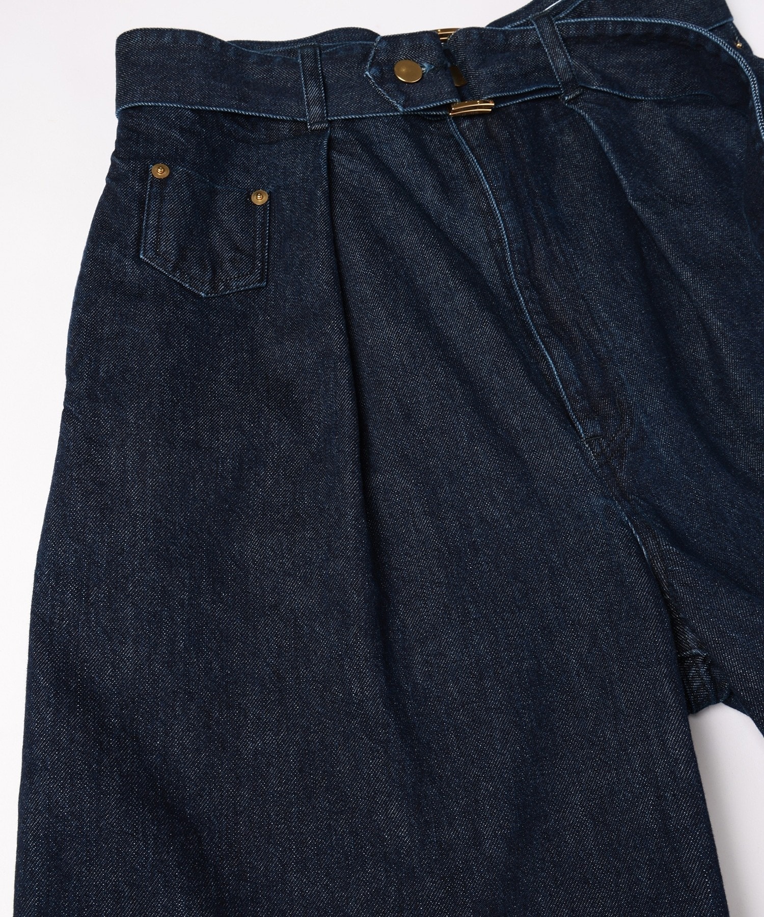 Barrel 1Tuck Wide Denim Pants with Long Belt CULLNI