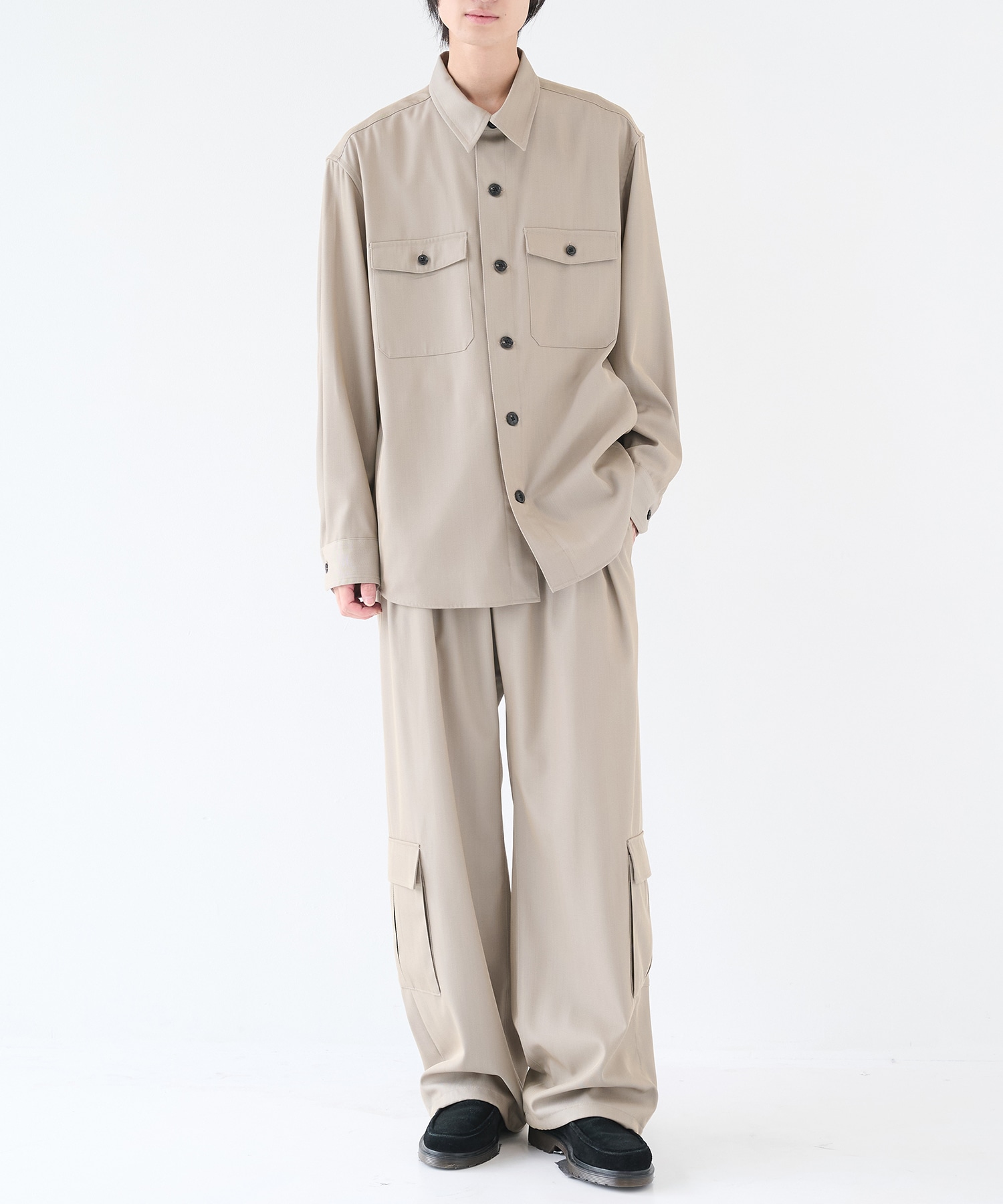 TWO TUCKS WIDE CARGO PANTS IRENISA