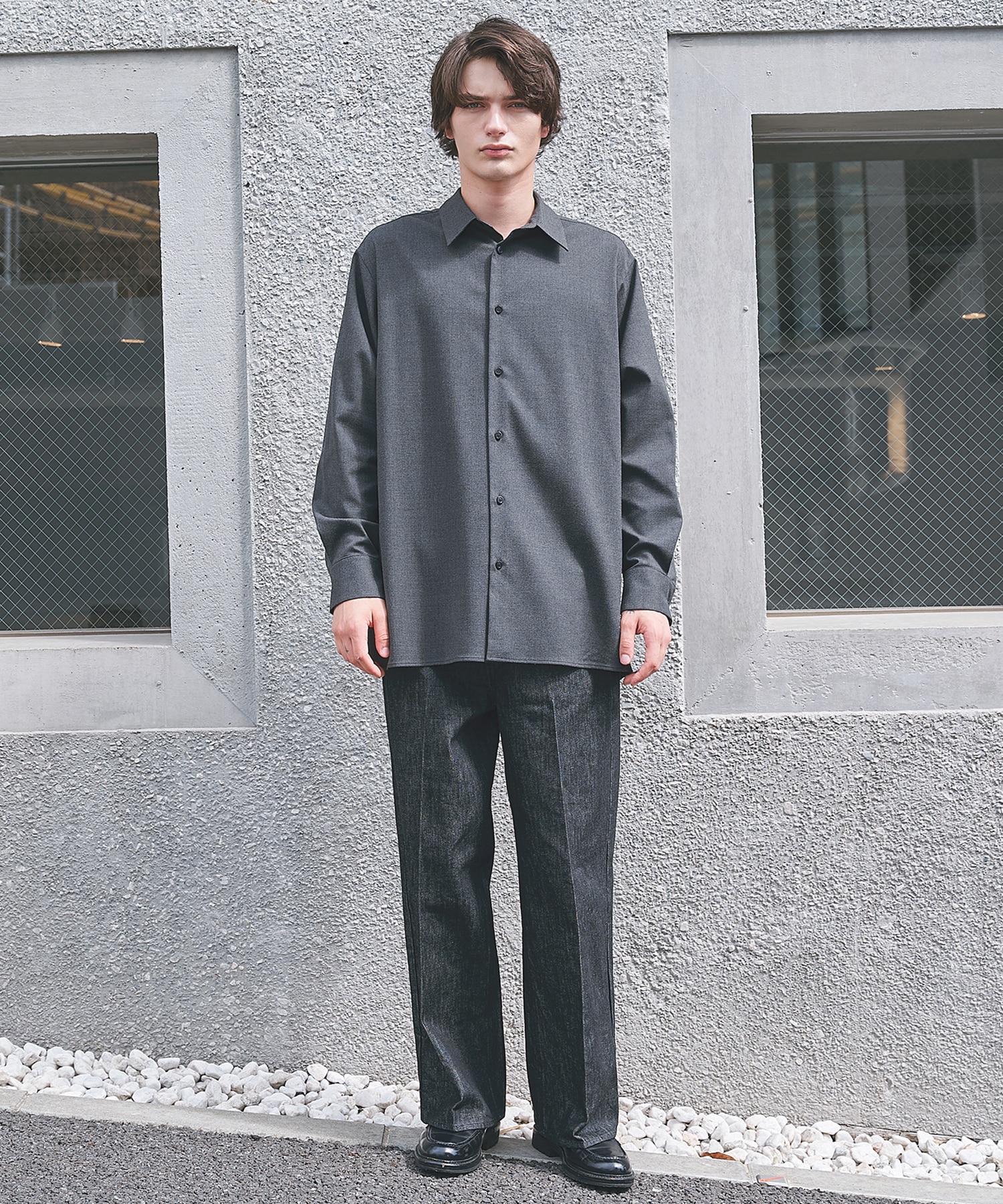 リントラックワイドデニムトラウザーズ STUDIOUS