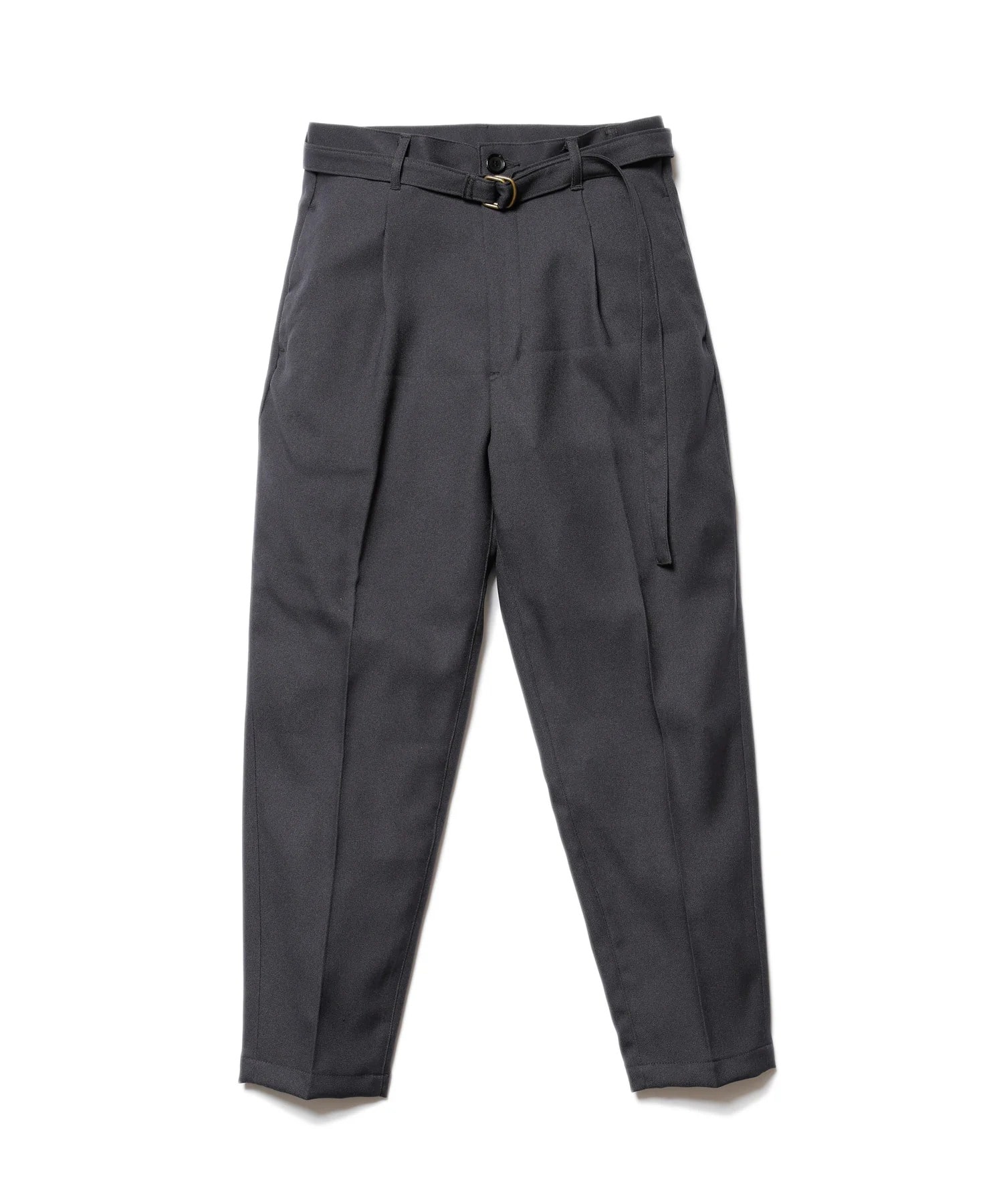 RETORO POLYESTER TWILL /BELTED WIDE TAPERED PANTS MR.OLIVE