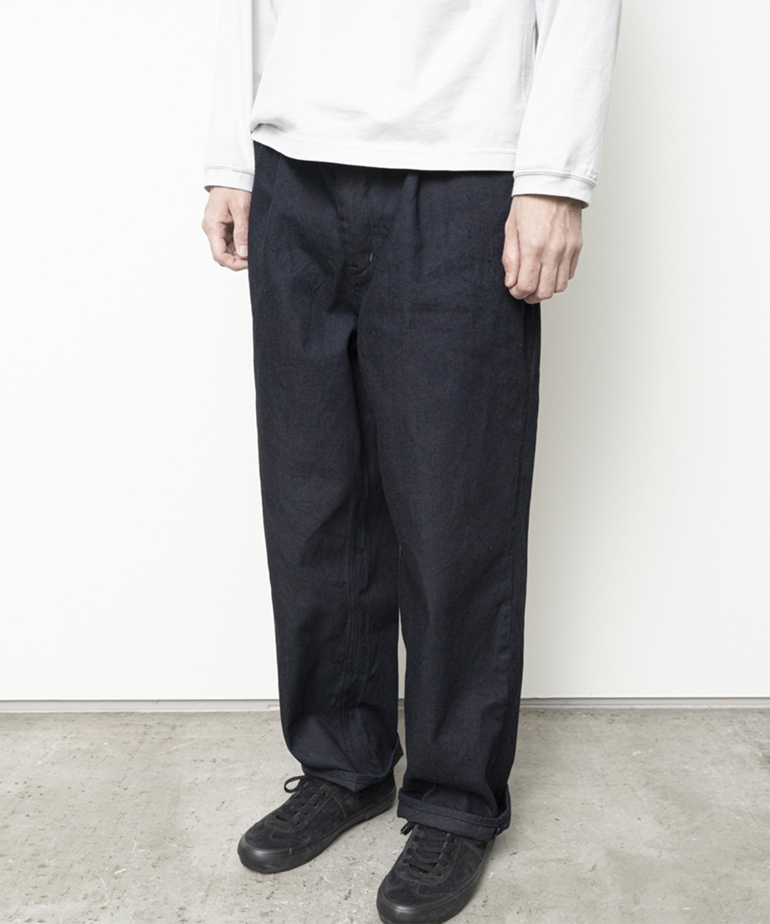 12oz denim 1 tuck pants 