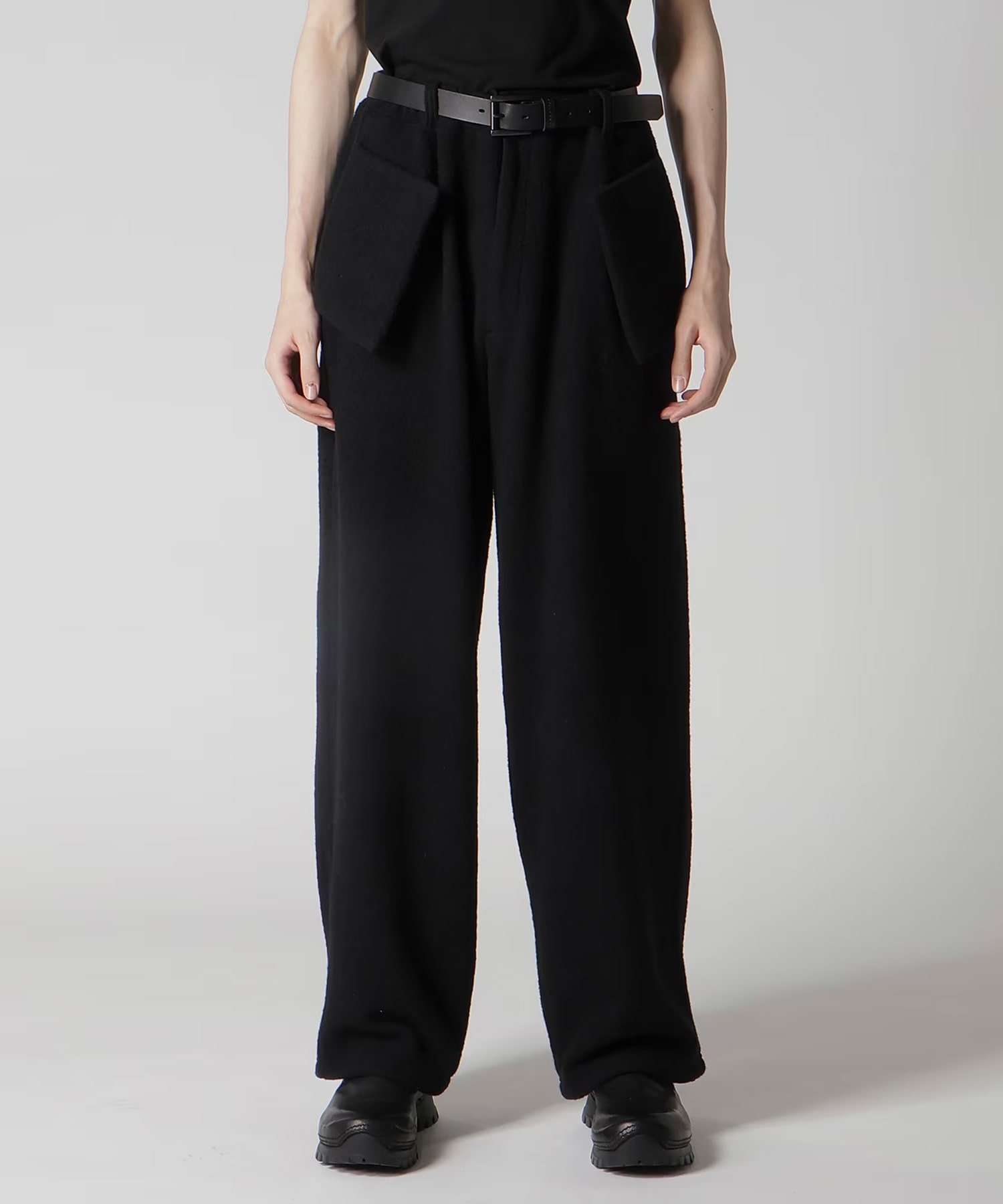 BOUCLE SINGLE JERSEY PADDED POCKET PANTS Yohji Yamamoto