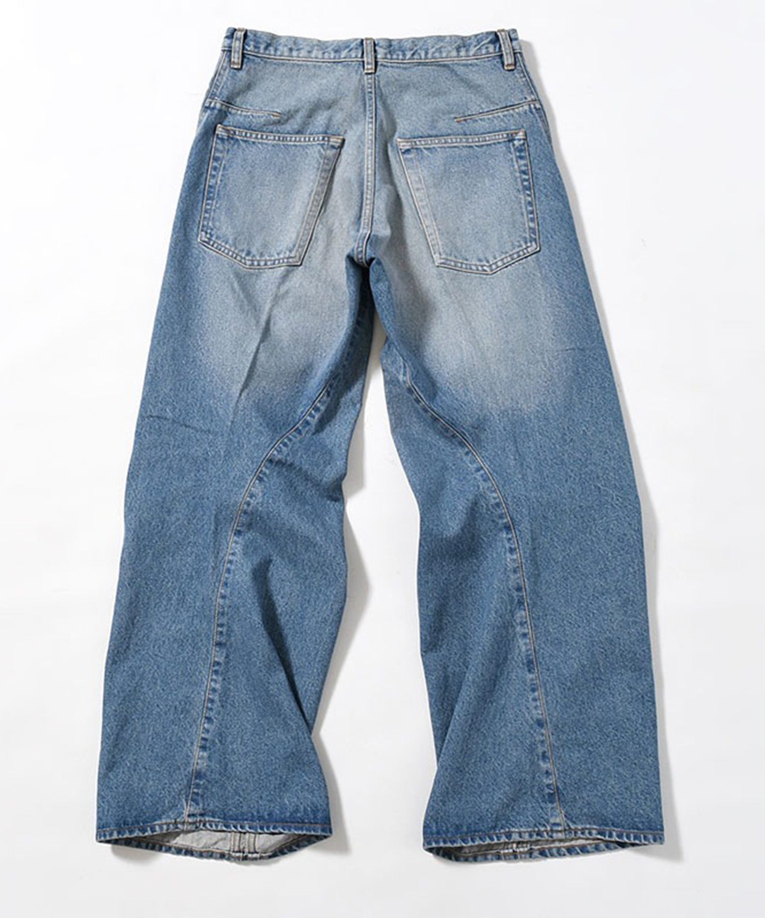 3D TWISTED WIDE LEG JEANS NVRFRGT