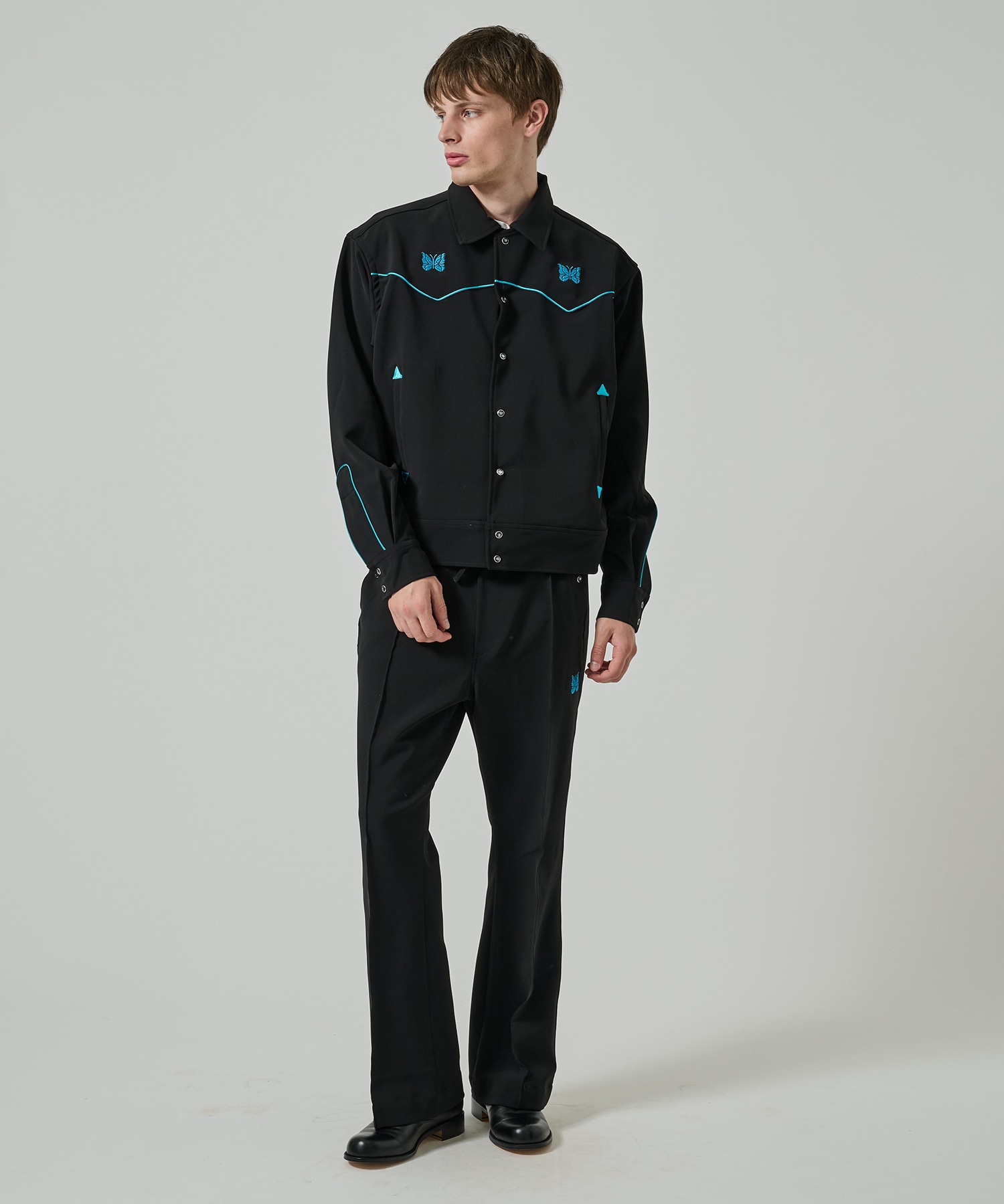 Piping Cowboy Jacket - Poly Double Cloth NEEDLES