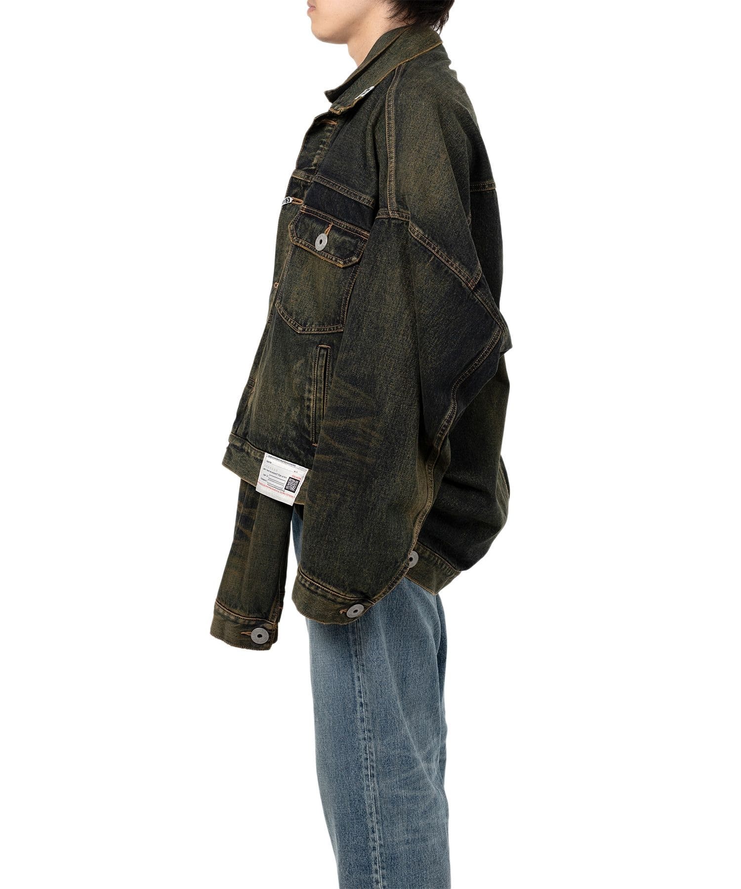 FRONT LAYERED DENIM JACKET Maison MIHARA YASUHIRO