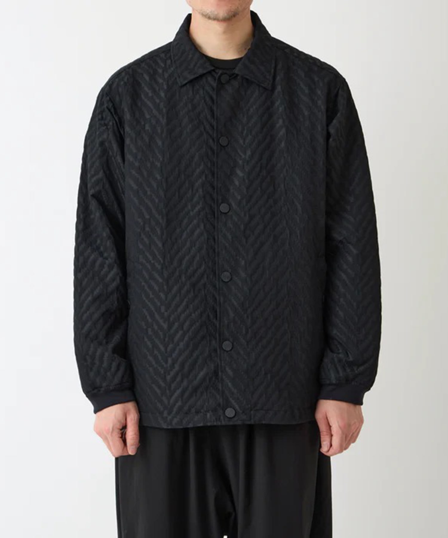WINDSTOPPER HERRINGBONE JACQUARD COACH JACKET White Mountaineering