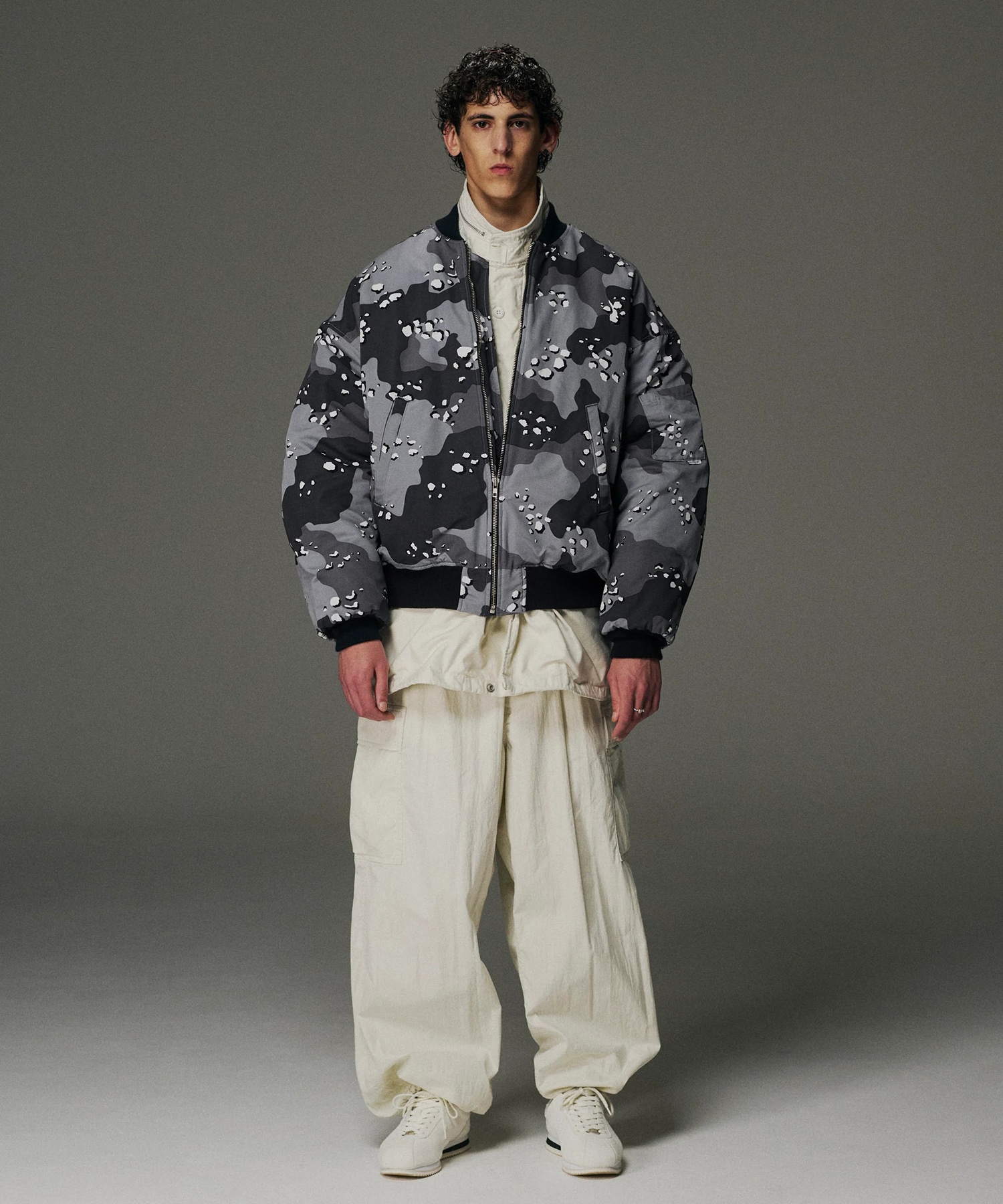 Camouflage Padded Bomber Jacket COOTIE PRODUCTIONS