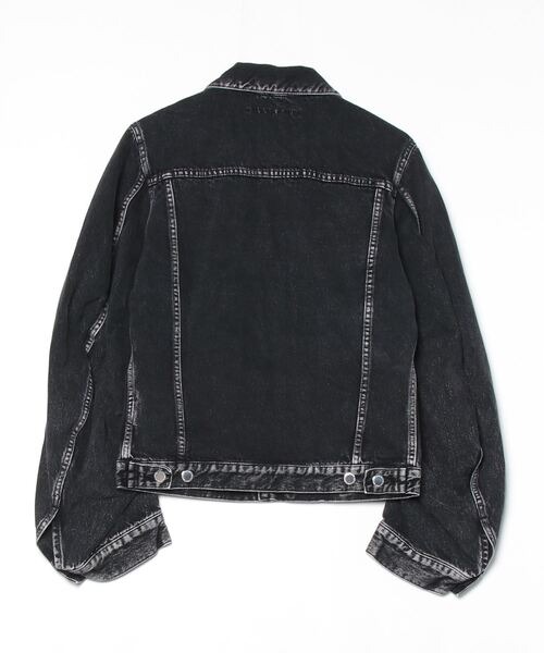 WASHED DENIM MASSIVE ROUNDED SLEEVE JACKET JOHN LAWRENCE SULLIVAN